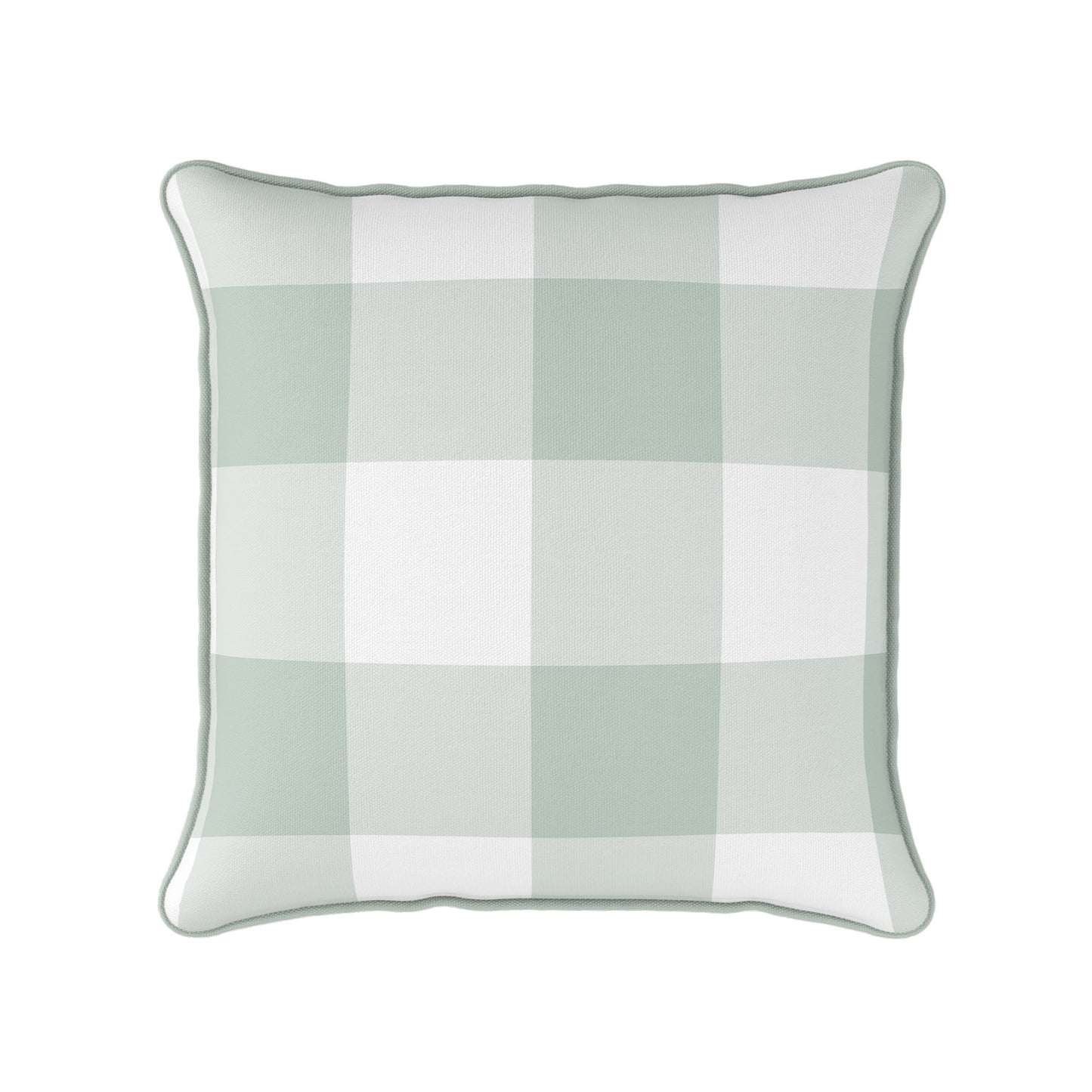 Gingham Check Jumbo Cushion - Greens - Hydrangea Lane Home