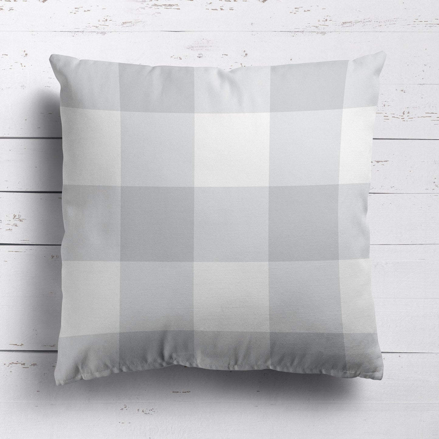 Gingham Check Jumbo Cushion - Neutrals - Hydrangea Lane Home