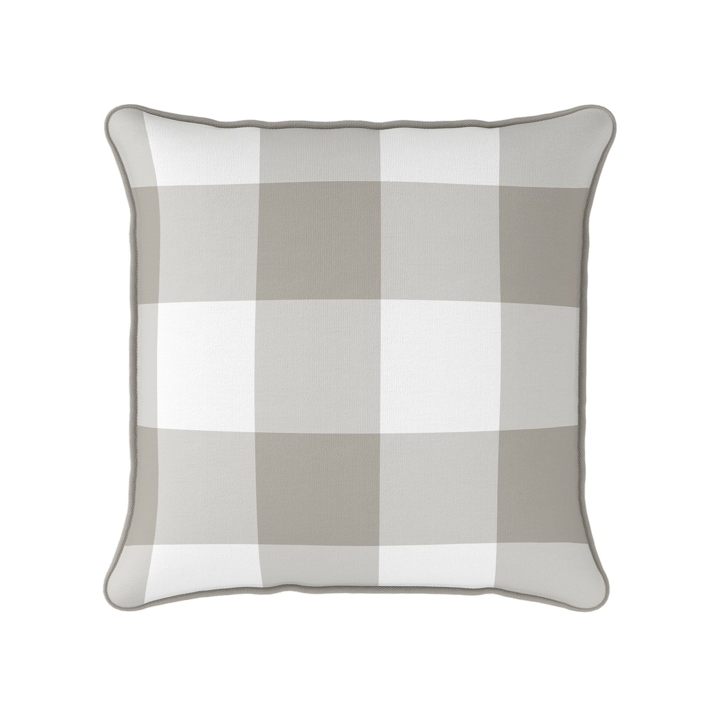 Gingham Check Jumbo Cushion - Neutrals - Hydrangea Lane Home