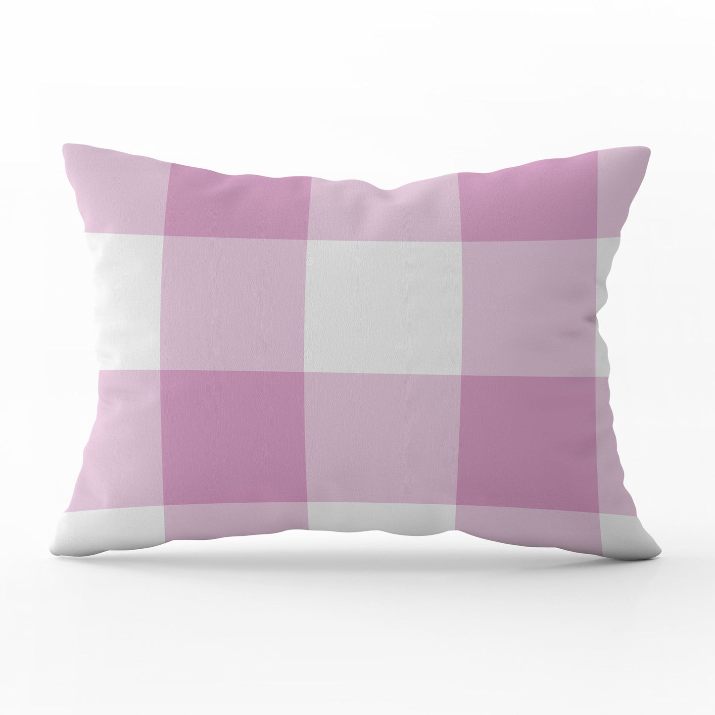 Gingham Check Jumbo Cushion - Pinks - Hydrangea Lane Home