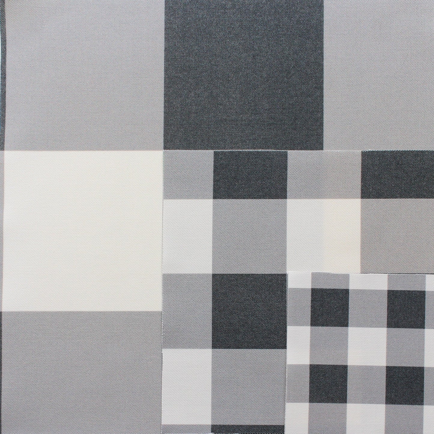 Gingham Check Jumbo Fabric - Graphite - Hydrangea Lane Home
