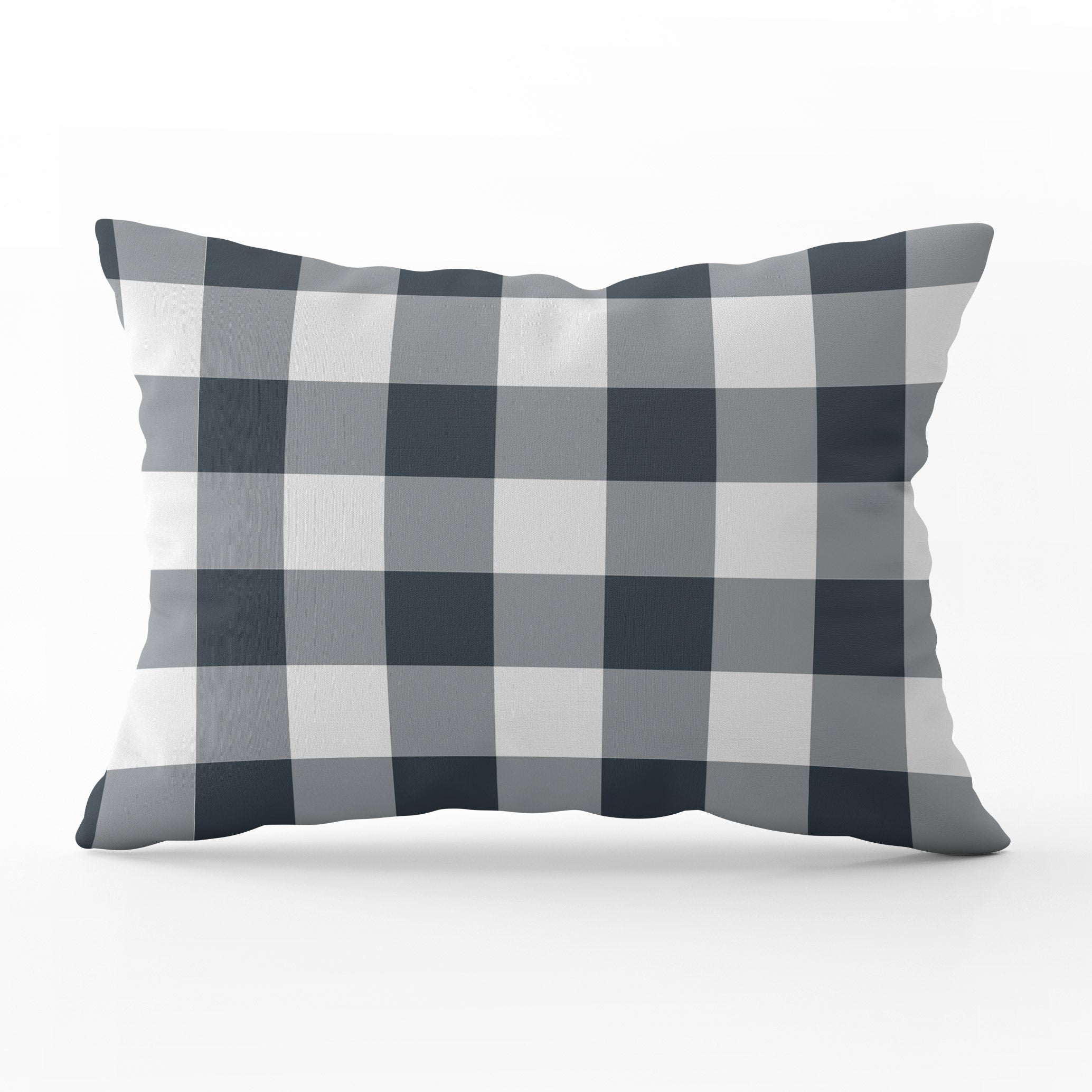 Gingham Check Medium Cushion - Neutrals - Hydrangea Lane Home