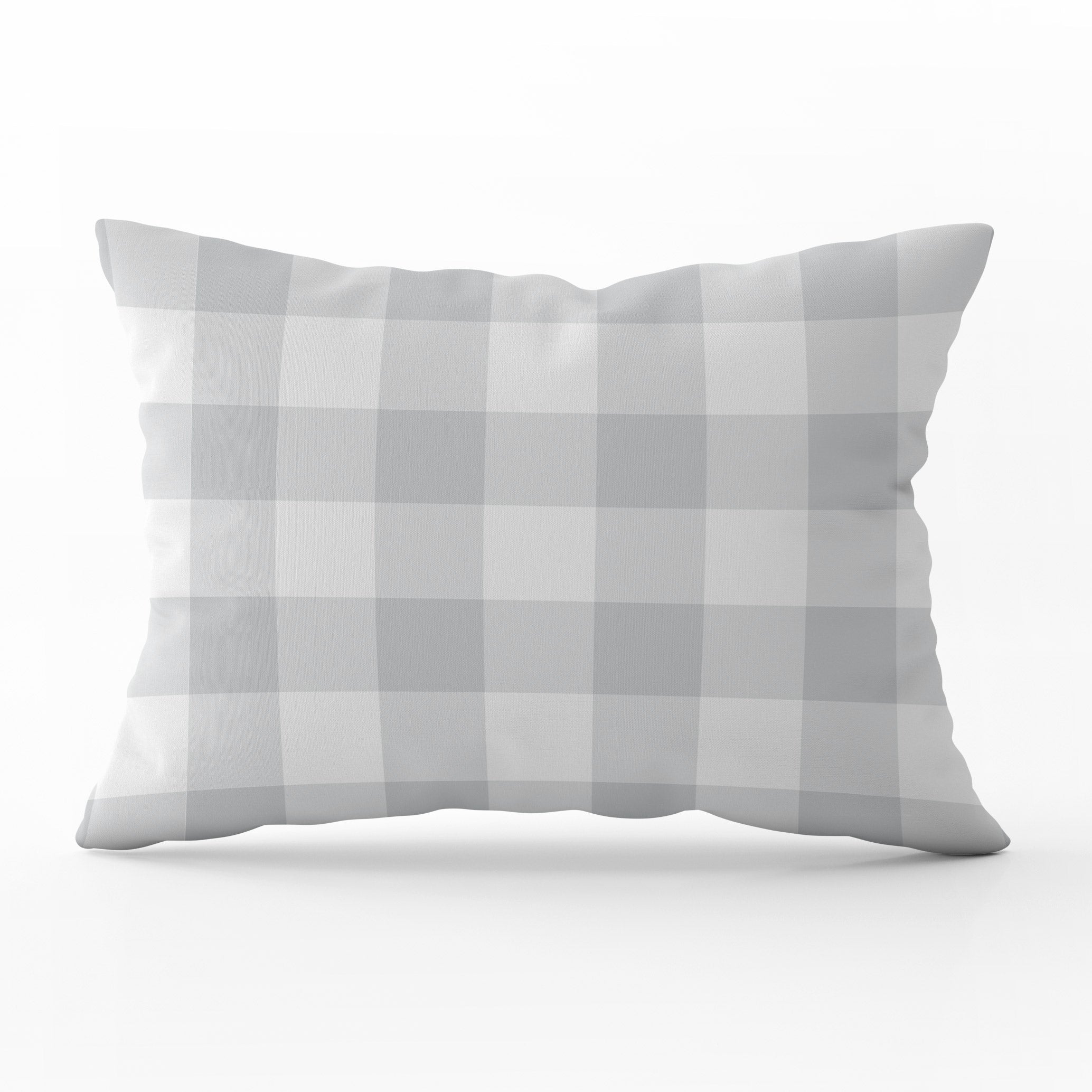 Gingham Check Medium Cushion - Neutrals - Hydrangea Lane Home