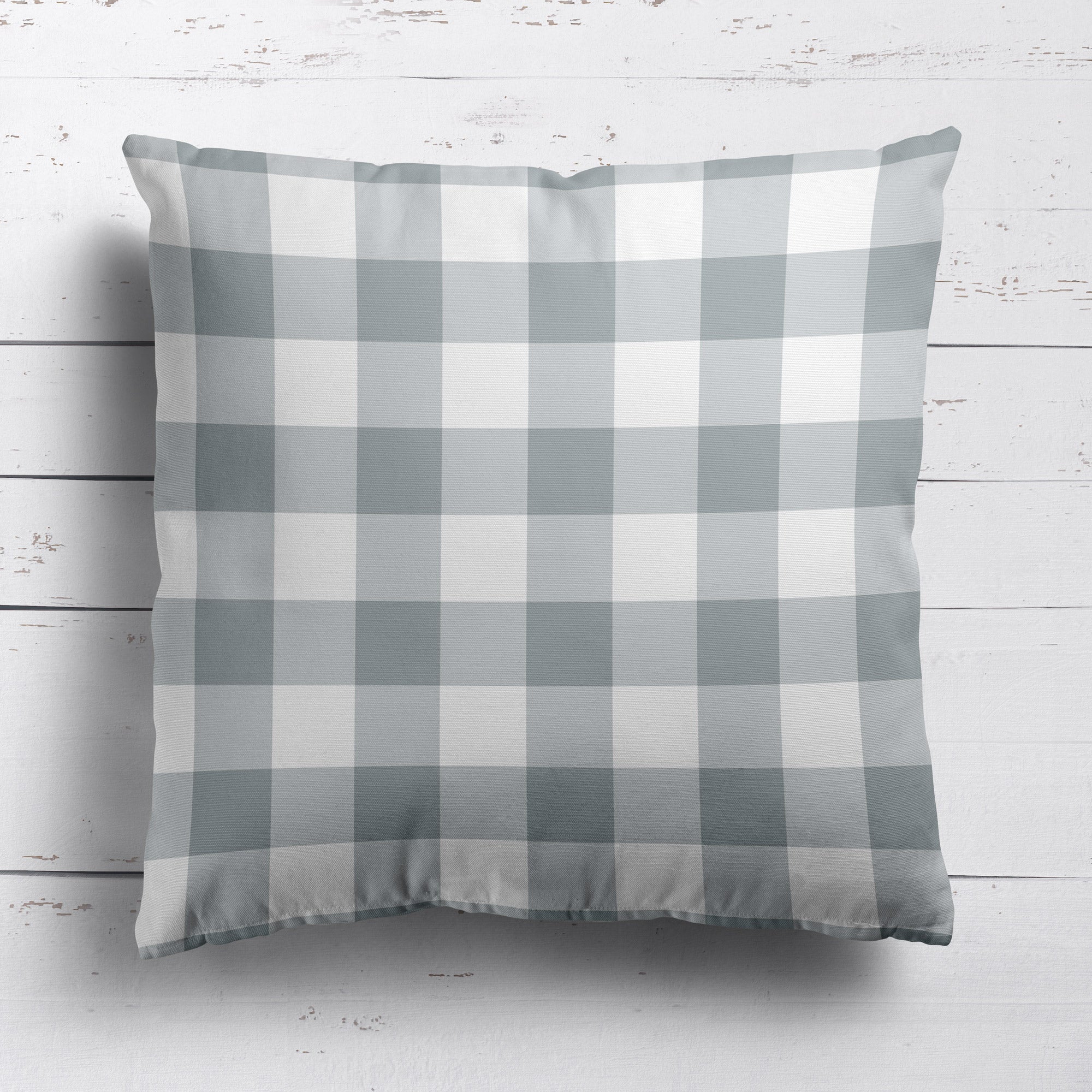 Gingham Check Medium Cushion - Neutrals - Hydrangea Lane Home