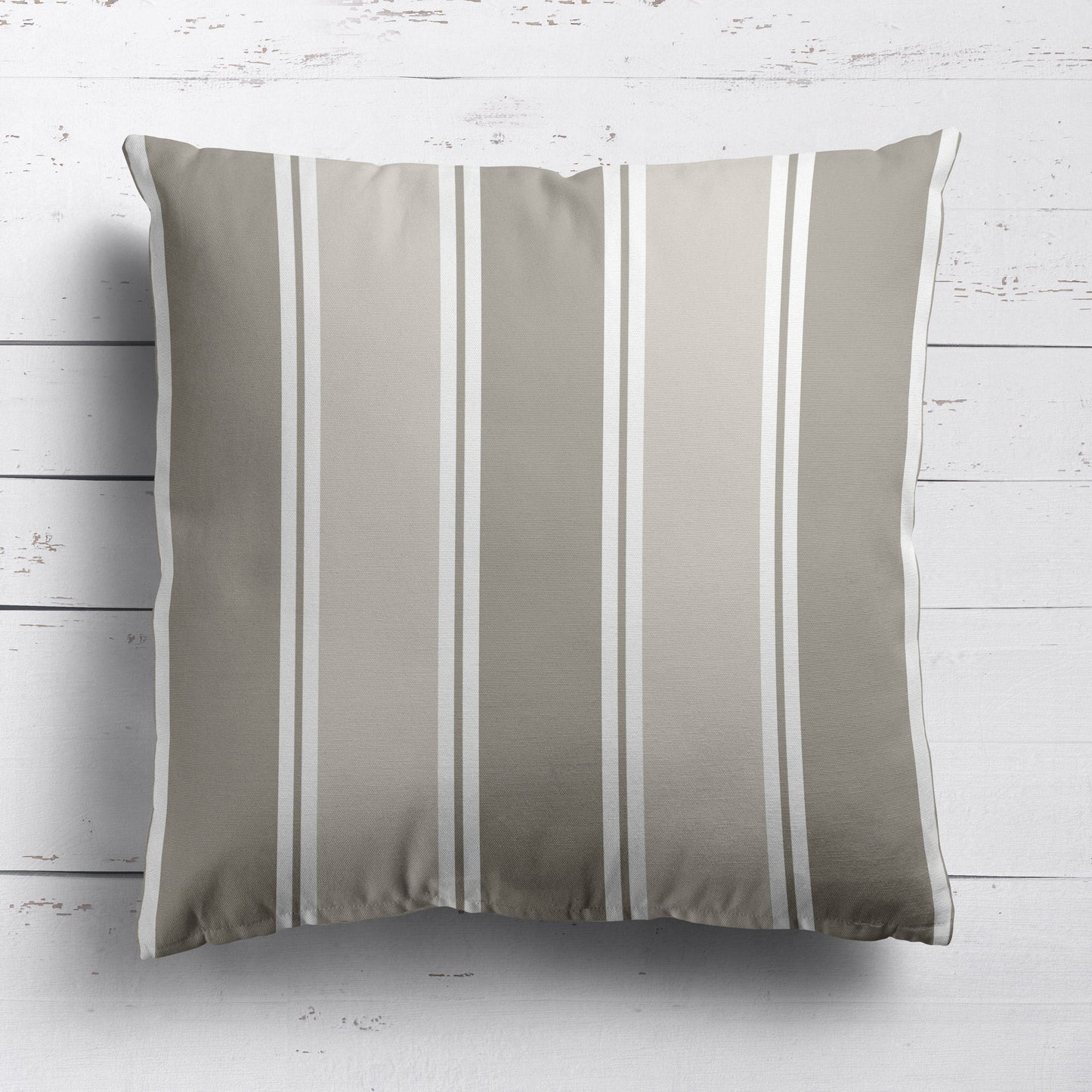 Grande Stripe Cushion- Blues and Neutrals - Hydrangea Lane Home
