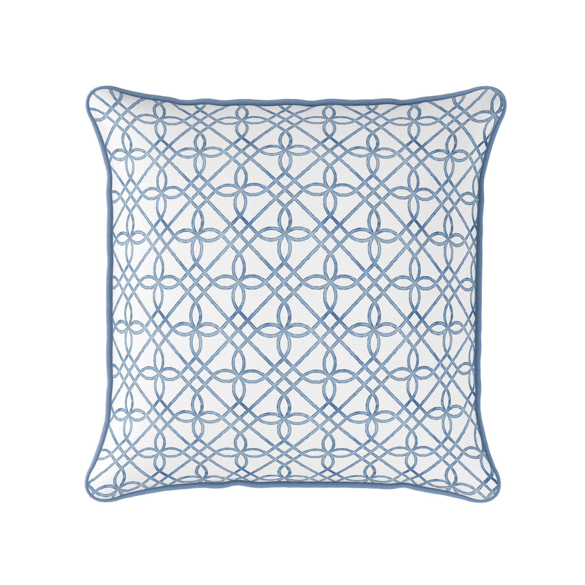 Greek Gate Rustic Cushion - Blue - Hydrangea Lane Home