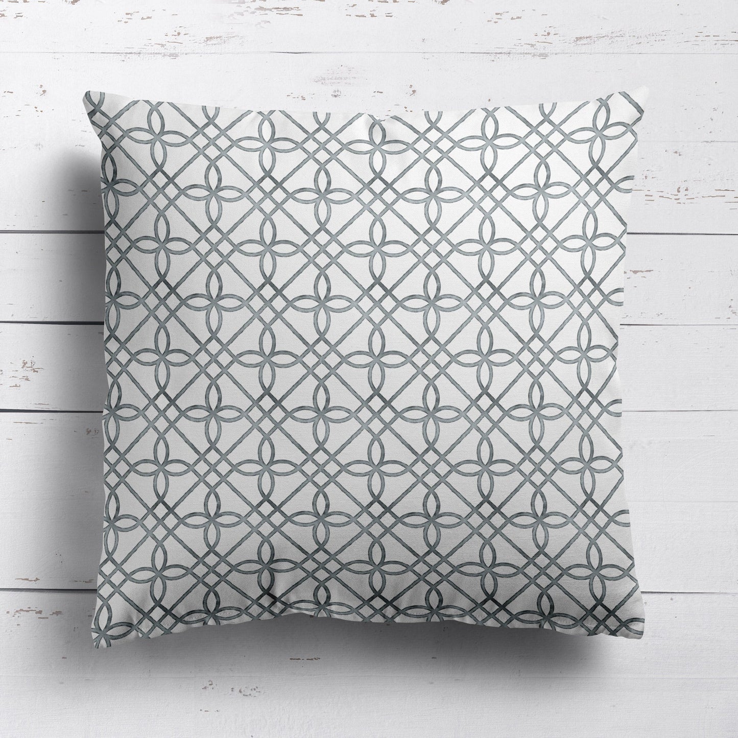 Greek Gate Rustic Cushion - Grey - Hydrangea Lane Home