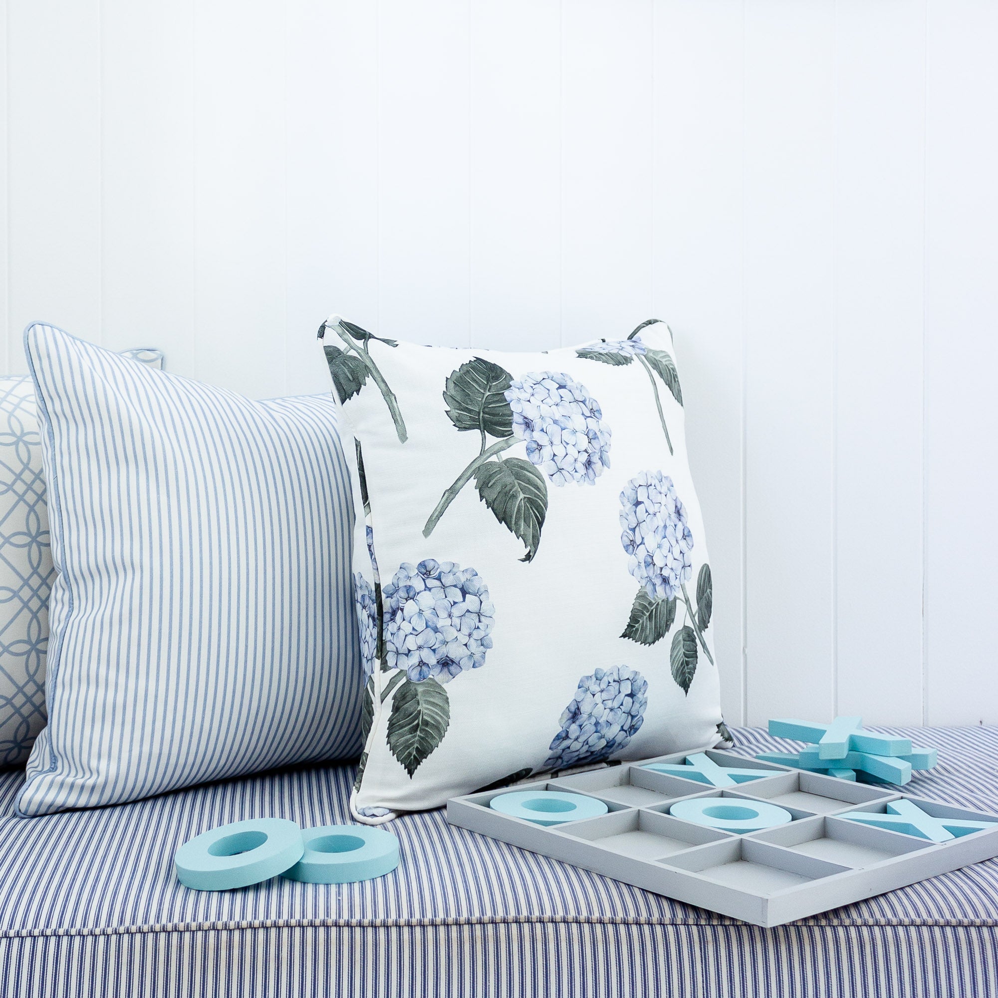 Hydrangea Bloom Blue Cushion - Hydrangea Lane Home