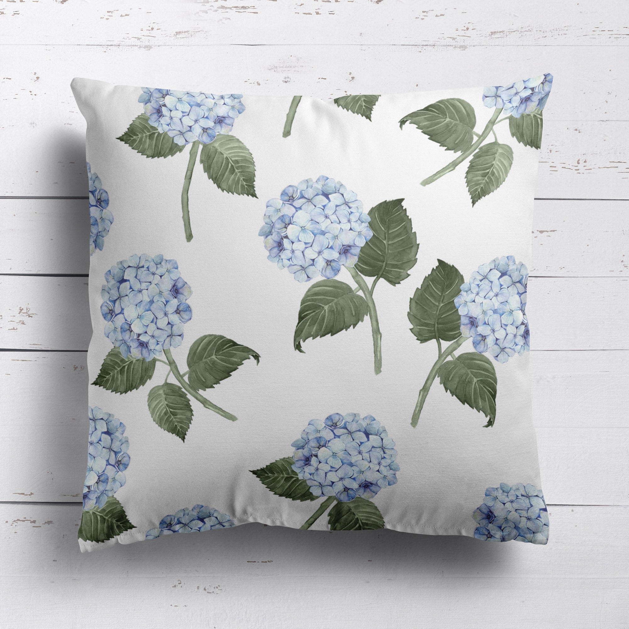 Hydrangea Bloom Blue Cushion - Hydrangea Lane Home
