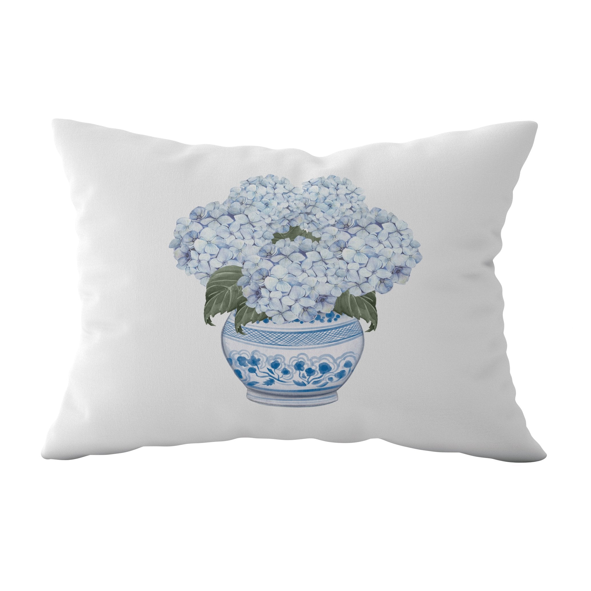 Hydrangea Chinoiserie Cushion - Hydrangea Lane Home