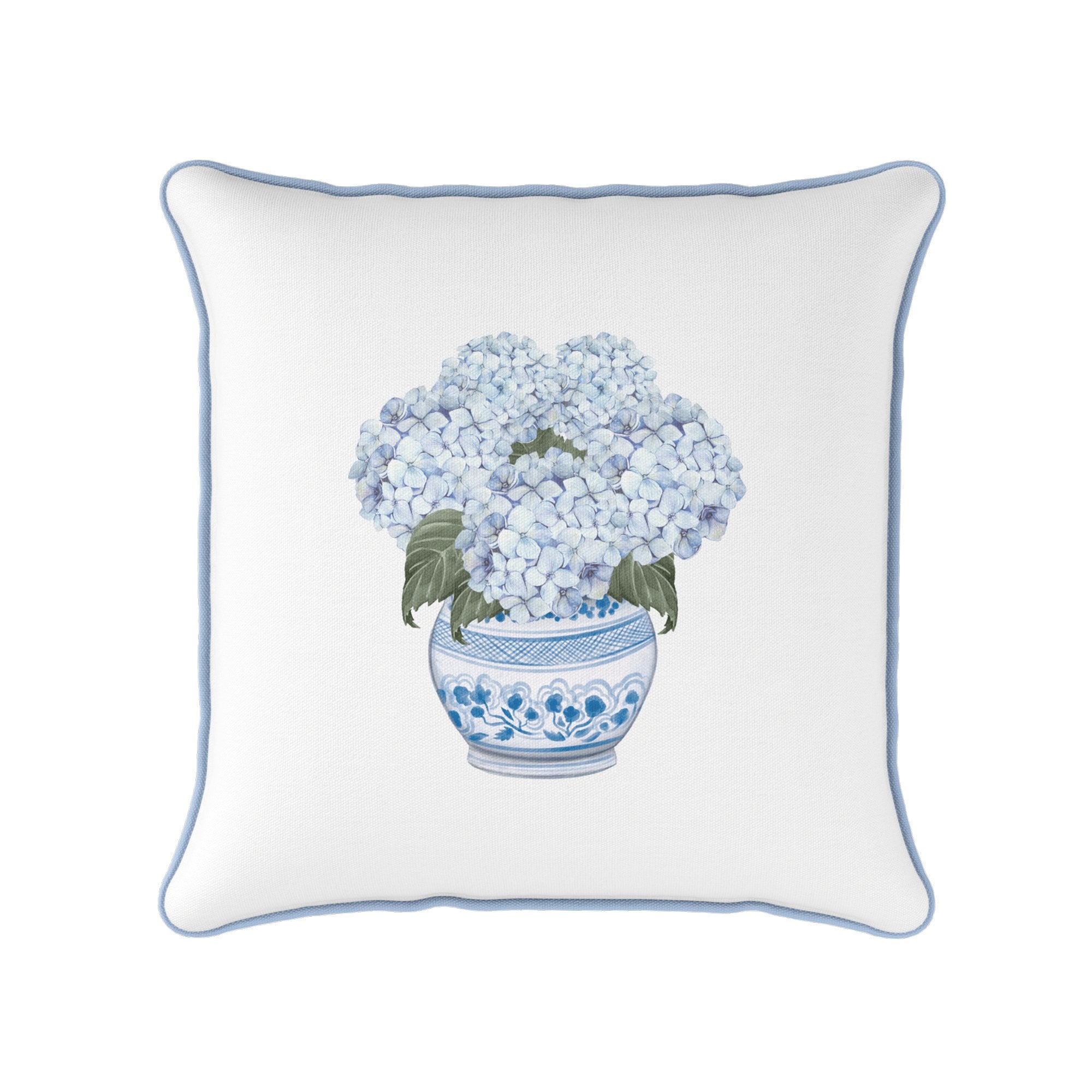 Hydrangea Chinoiserie Cushion - Hydrangea Lane Home