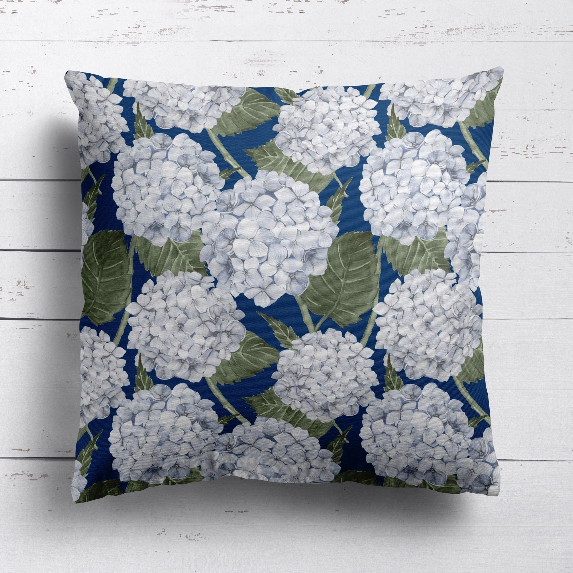 Hydrangea Garden Cushion - Navy - Hydrangea Lane Home