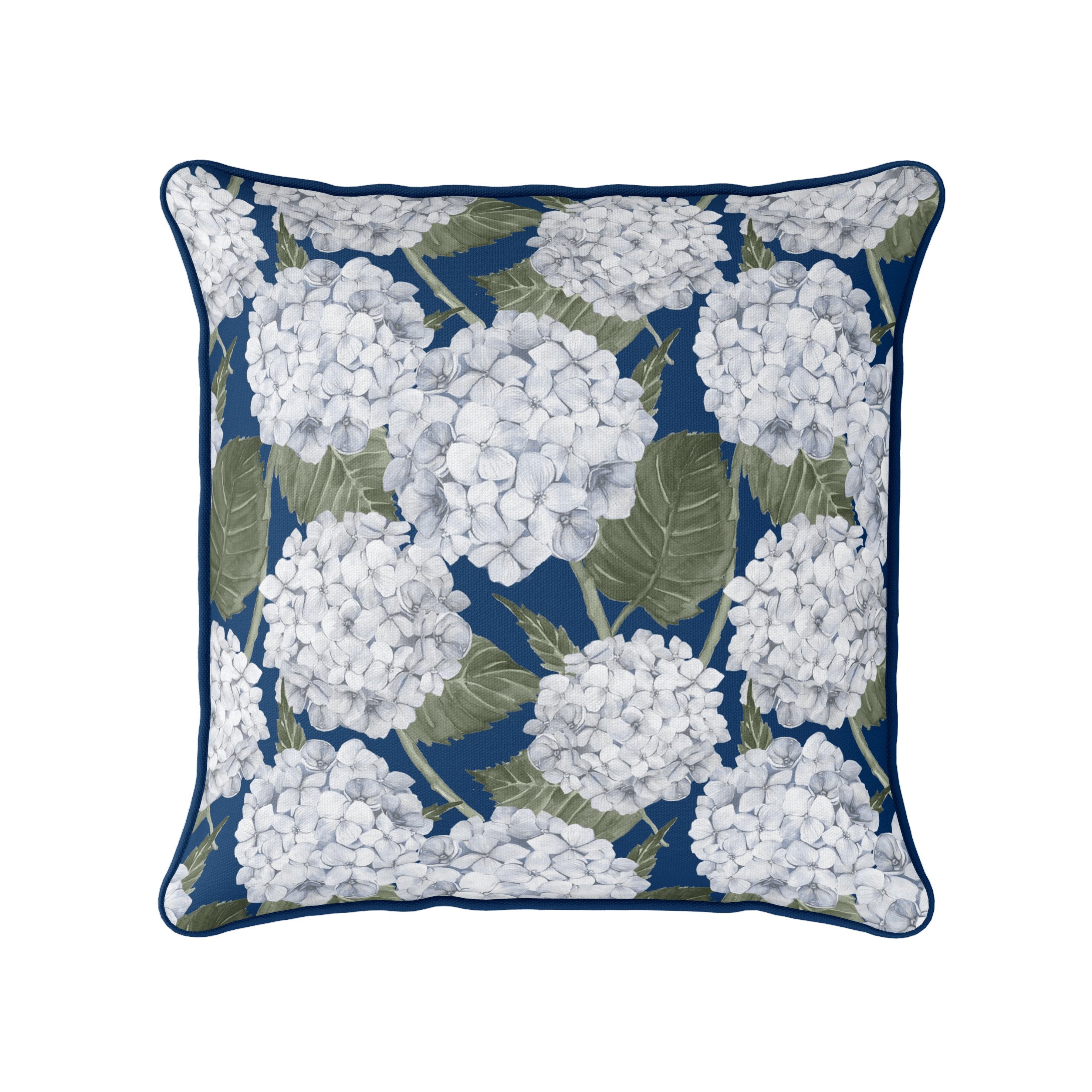Hydrangea Garden Cushion - Navy - Hydrangea Lane Home
