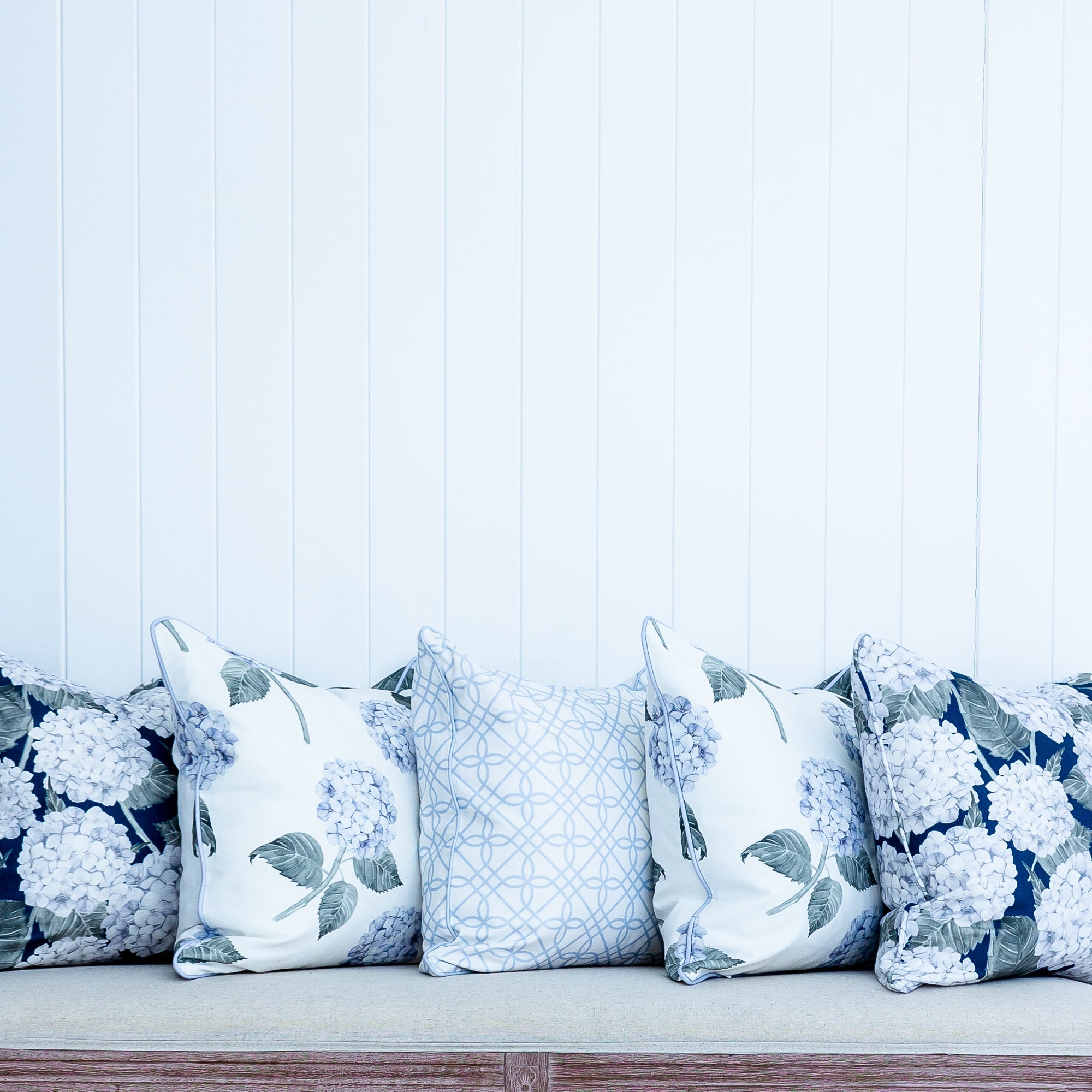 Hydrangea Garden Cushion - Navy - Hydrangea Lane Home