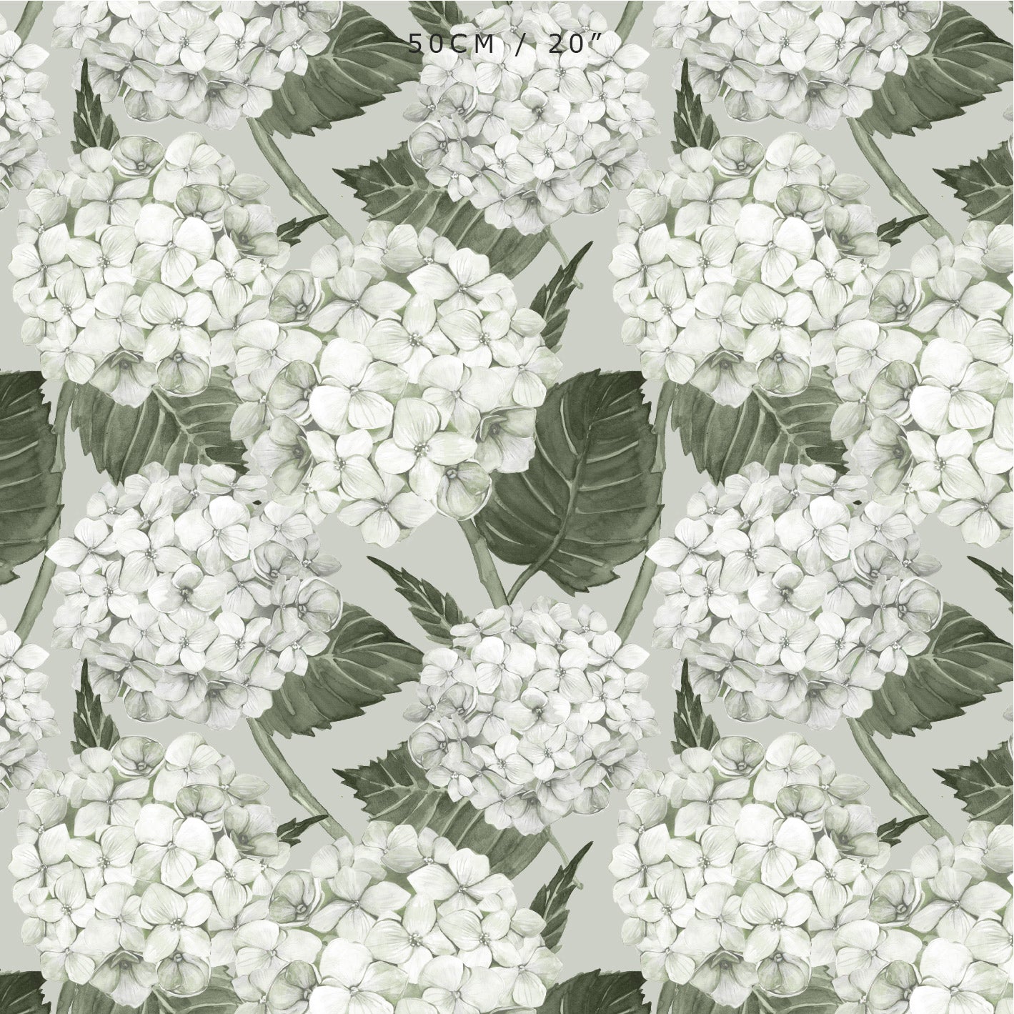 Hydrangea Garden Fabric - White - Hydrangea Lane Home