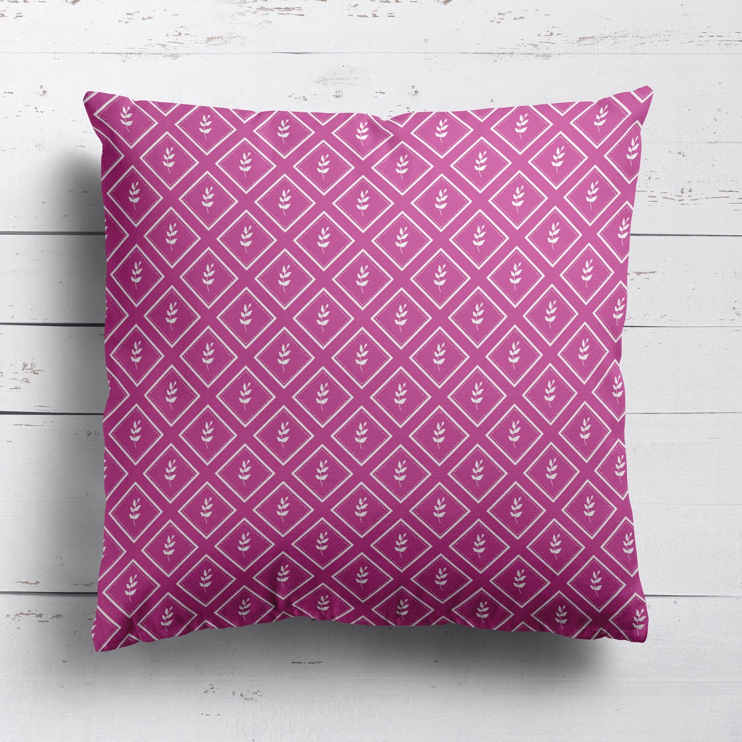 Little Leaf Reverse Fabric - Raspberry - Hydrangea Lane Home
