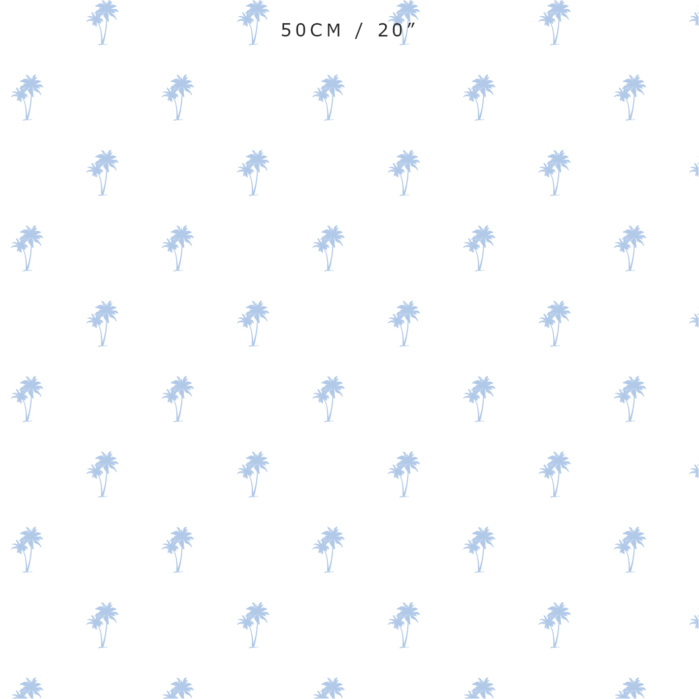 Palm Tree Pair Fabric - Cornflower - Hydrangea Lane Home