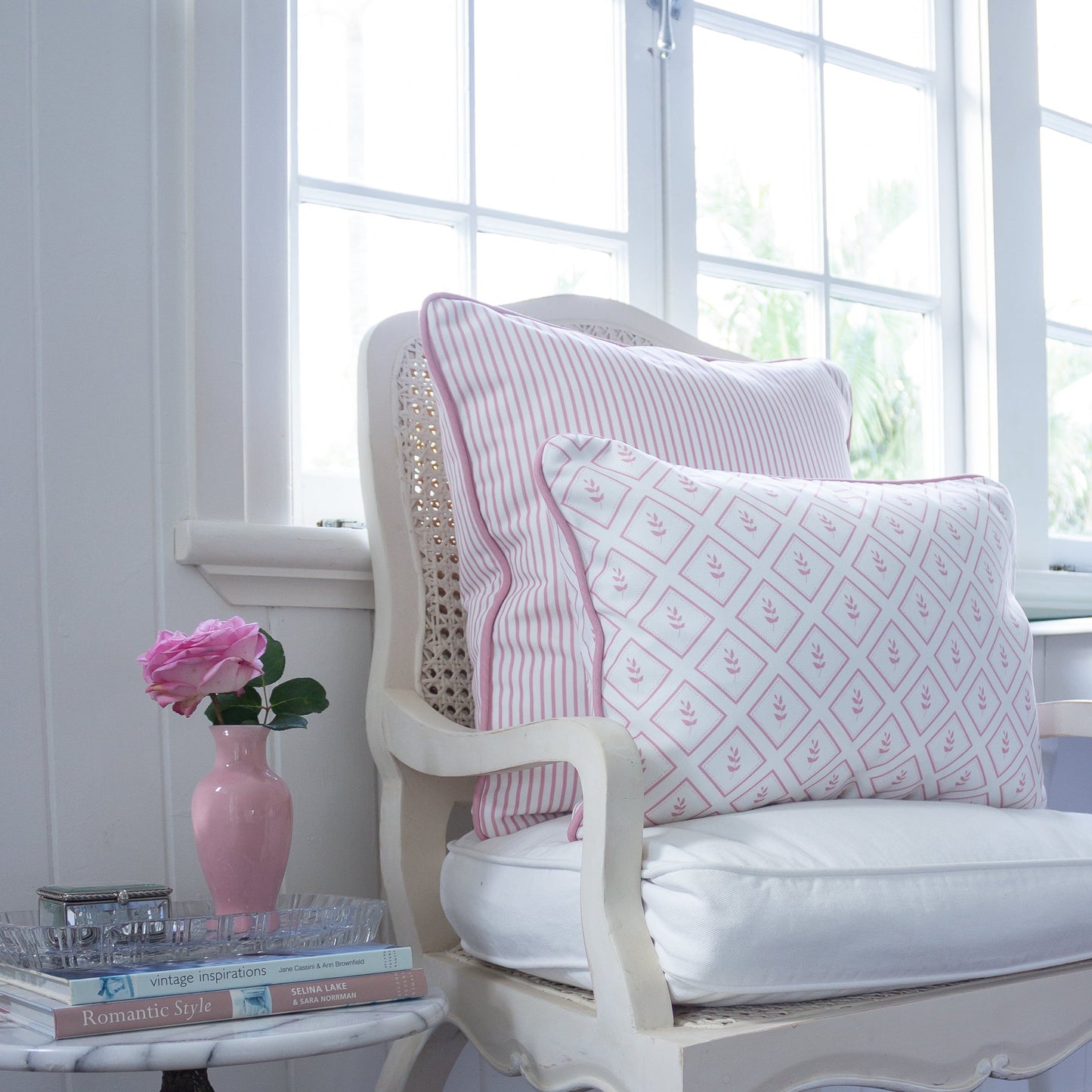 Petite Stripe Cushion - Pinks - Hydrangea Lane Home