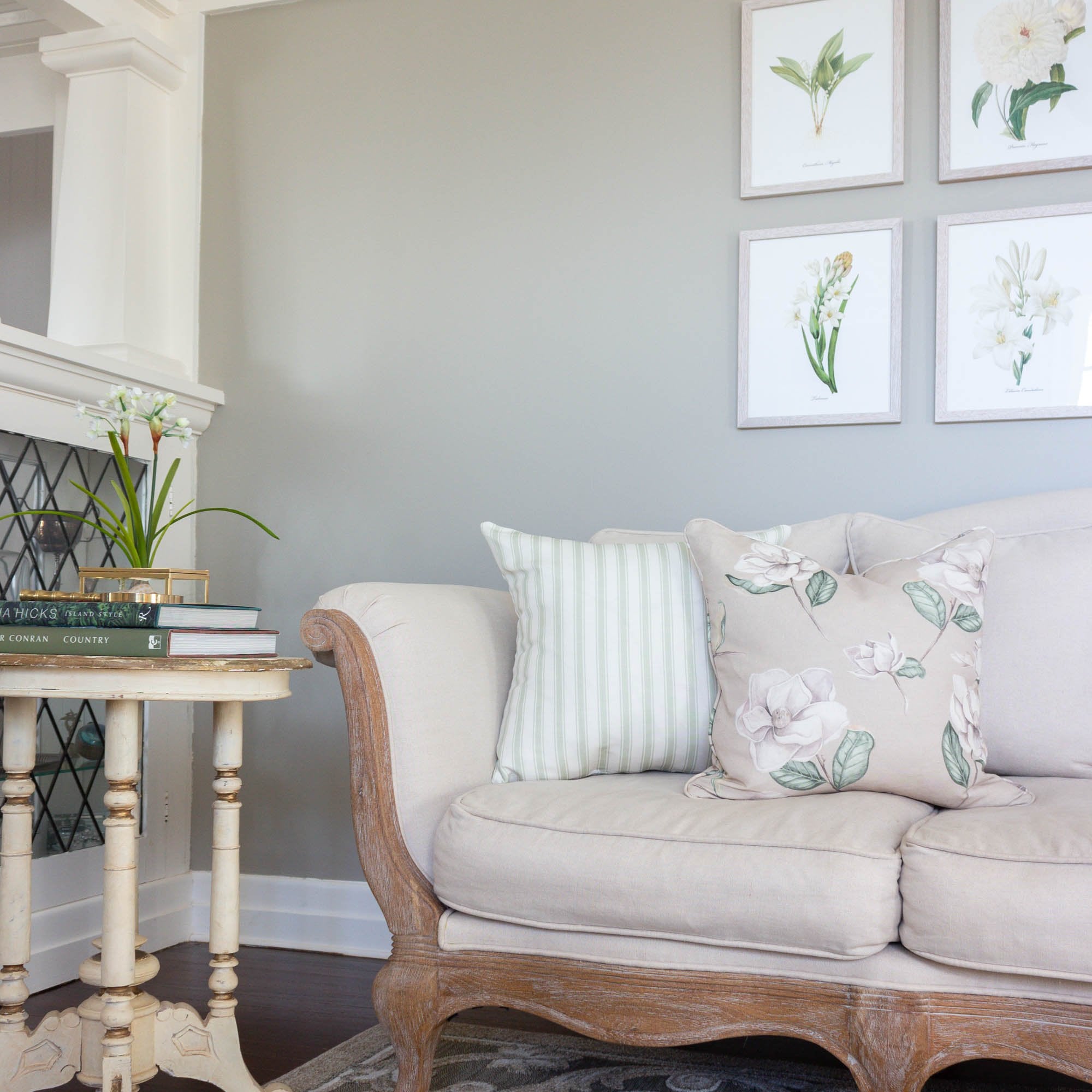 Regatta Stripe Cushion - Greens - Hydrangea Lane Home