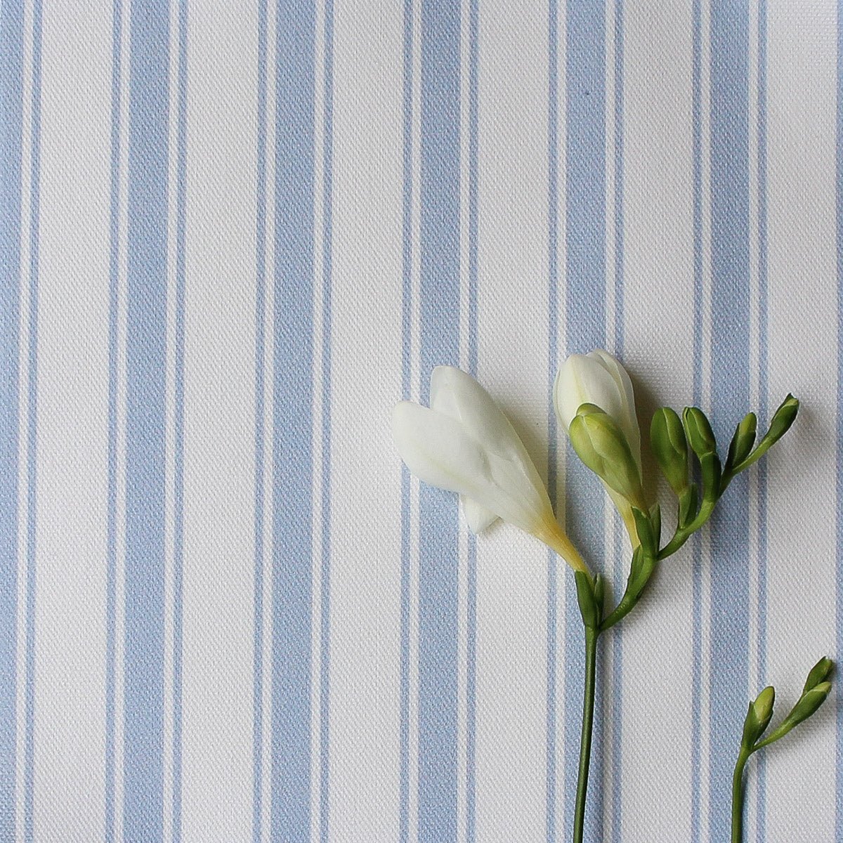 Regatta Stripe Fabric - Cornflower - Hydrangea Lane Home