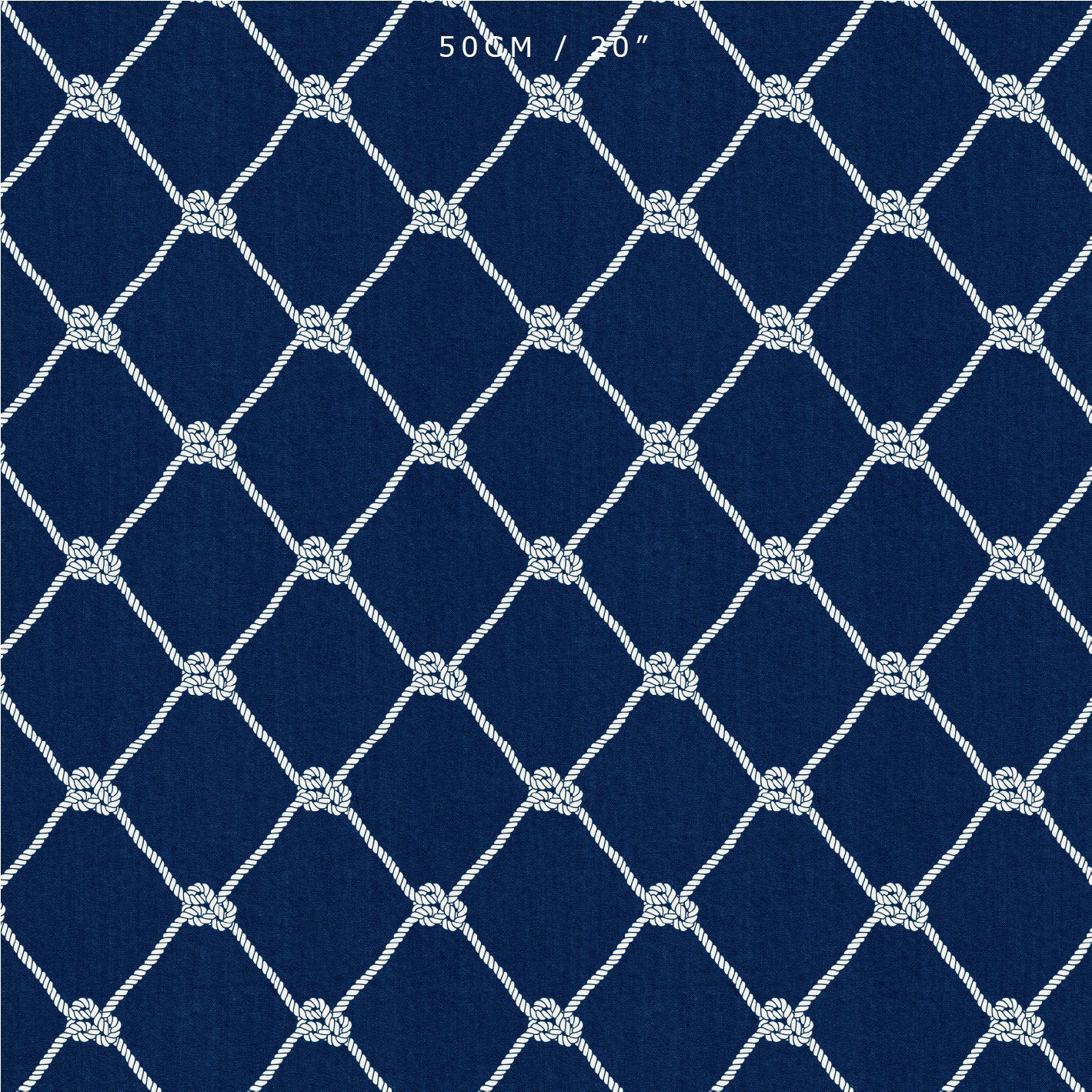 Sailing Rope Fabric - Dark Navy - Hydrangea Lane Home