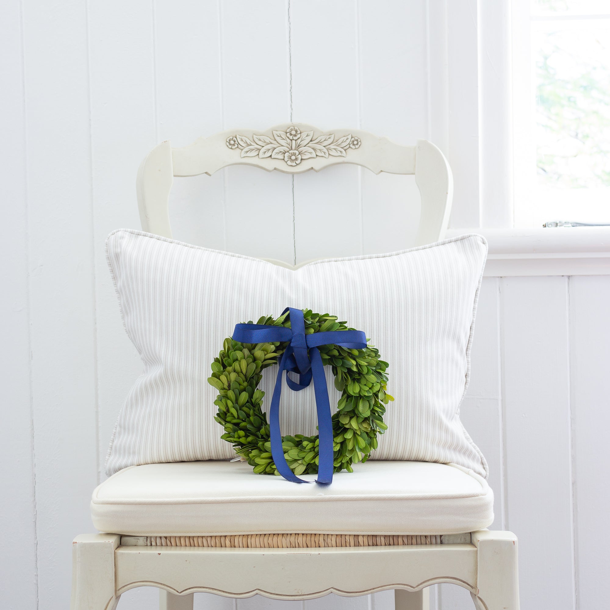 Ticking Stripe Cushion - Neutrals - Hydrangea Lane Home