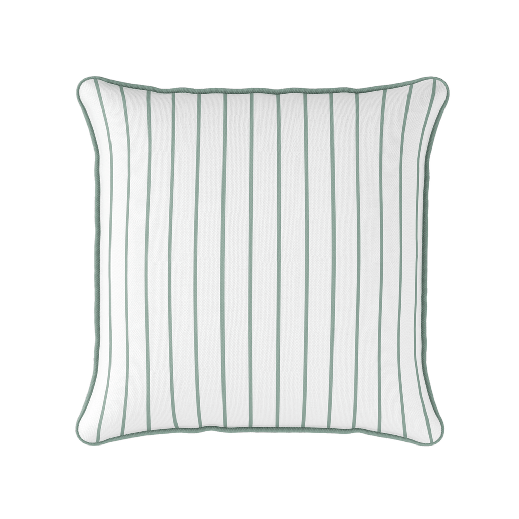 Breton Stripe Fabric - Eucalyptus