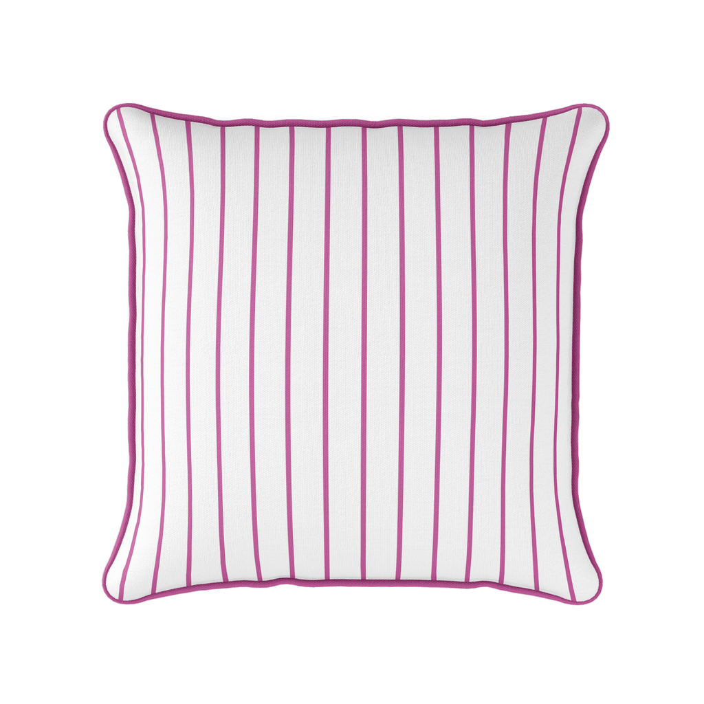 Breton Stripe Fabric - Raspberry