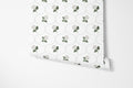 Hydrangea Trellis White  Wallpaper