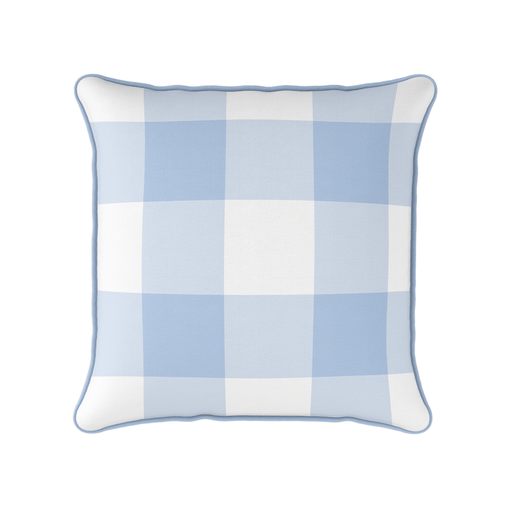 Gingham Check Jumbo Fabric - Cornflower