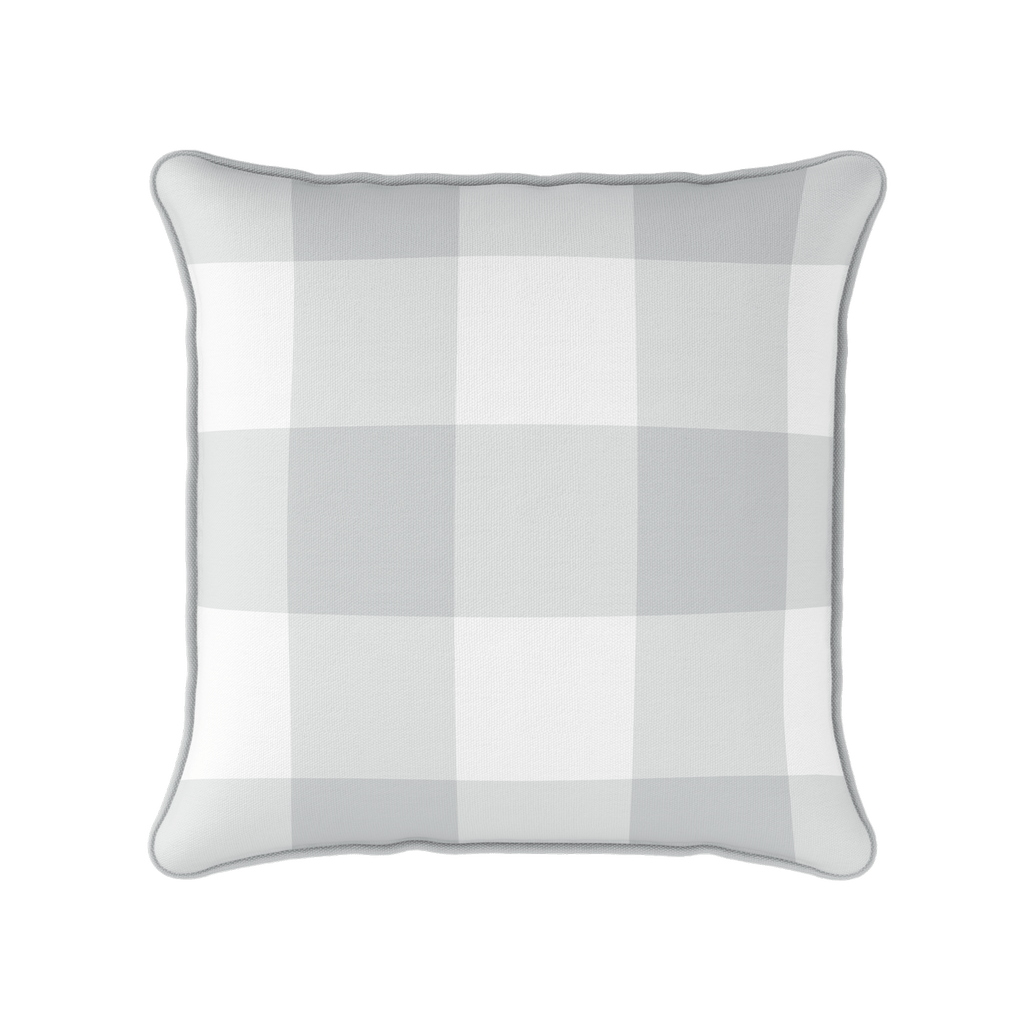 Gingham Check Jumbo Fabric - Dove