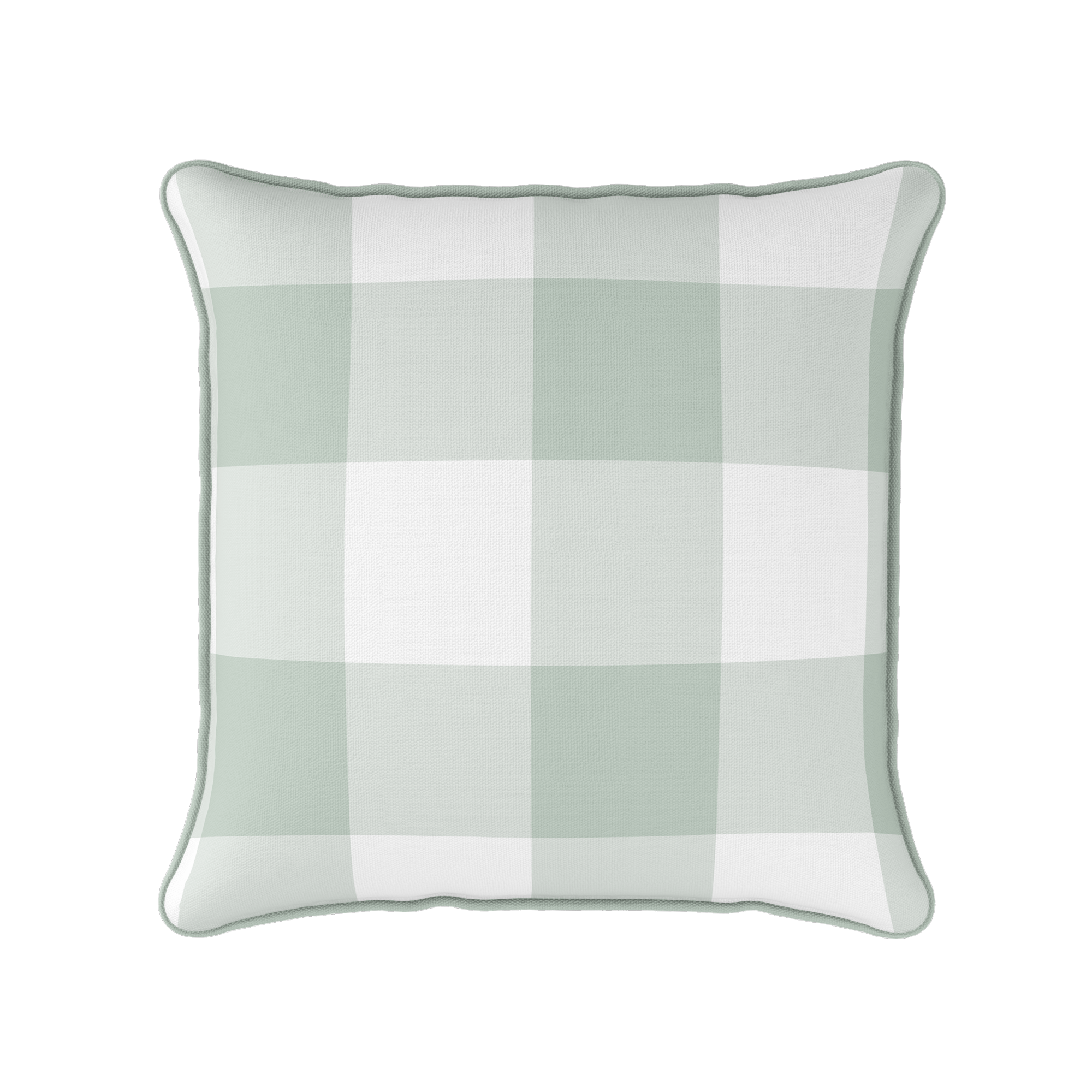 Gingham Check Jumbo Fabric - Eau De Nil