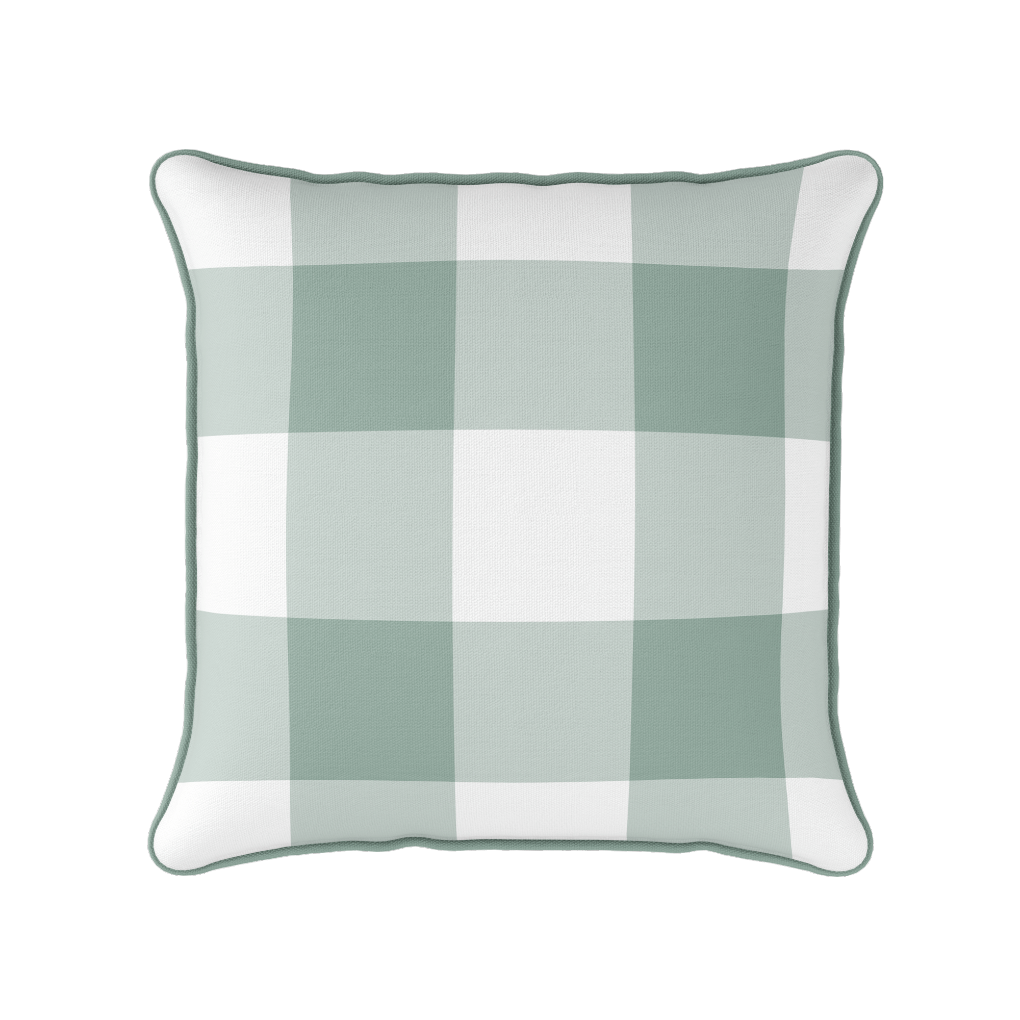 Gingham Check Jumbo Fabric - Eucalyptus