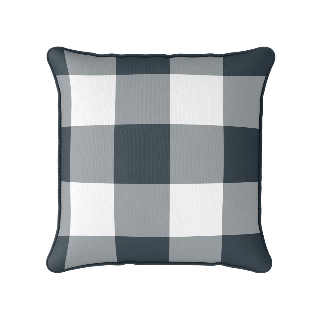 Gingham Check Jumbo Fabric - Graphite