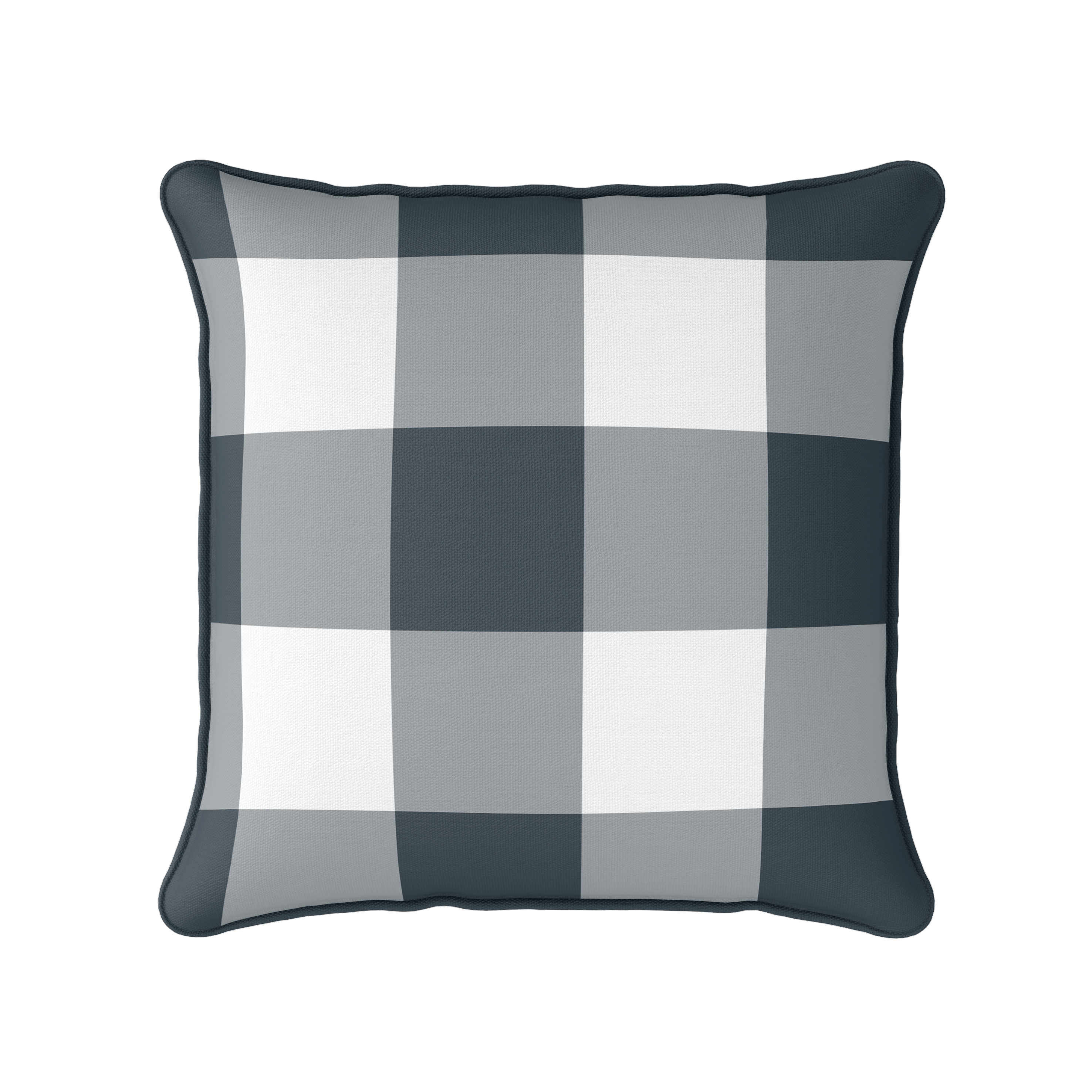 Gingham Check Jumbo Fabric - Graphite