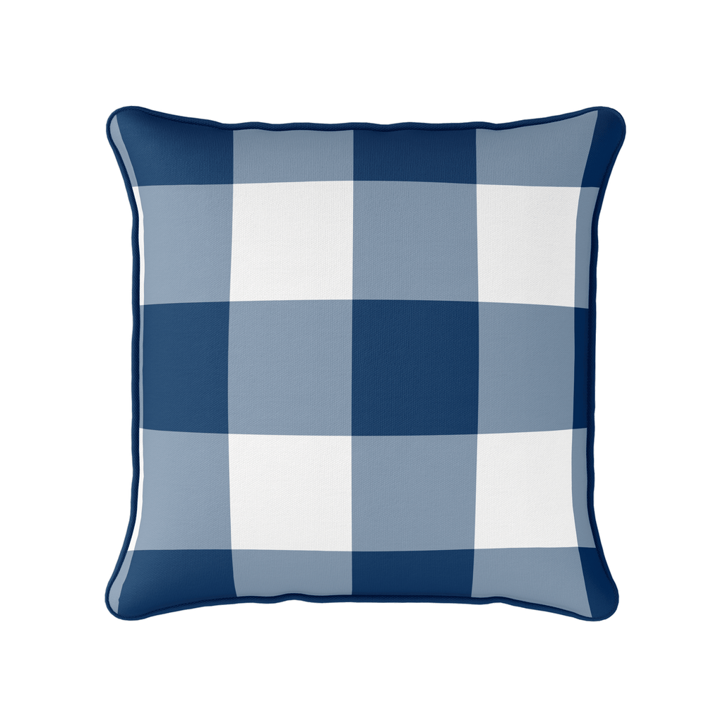 Gingham Check Jumbo Fabric - Navy