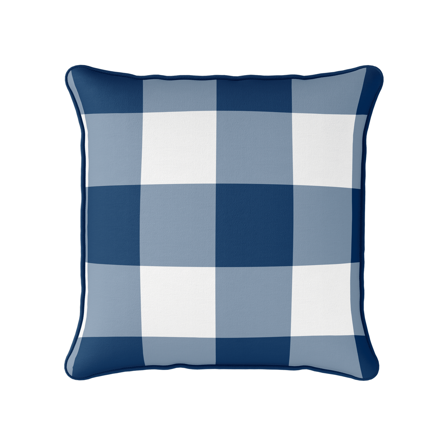 Gingham Check Jumbo Fabric - Navy