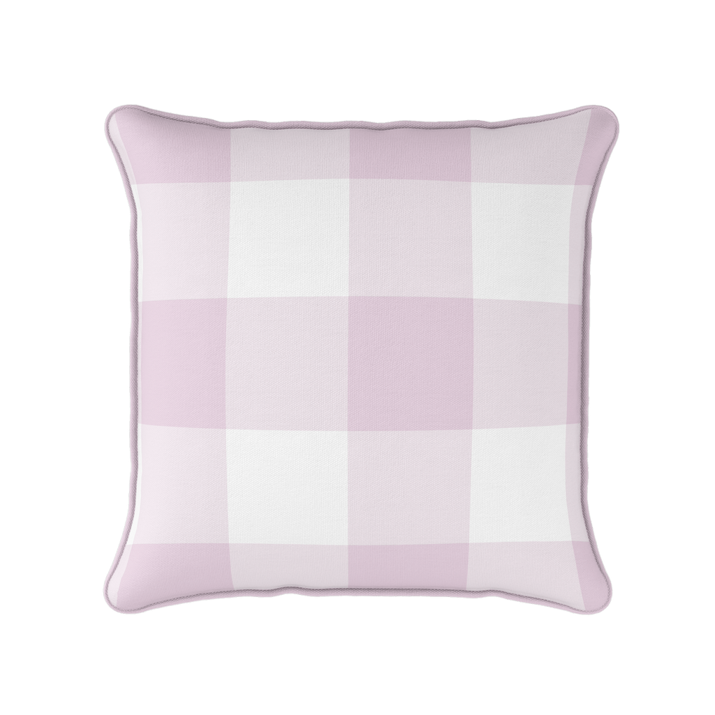 Gingham Check Jumbo Fabric - Peony