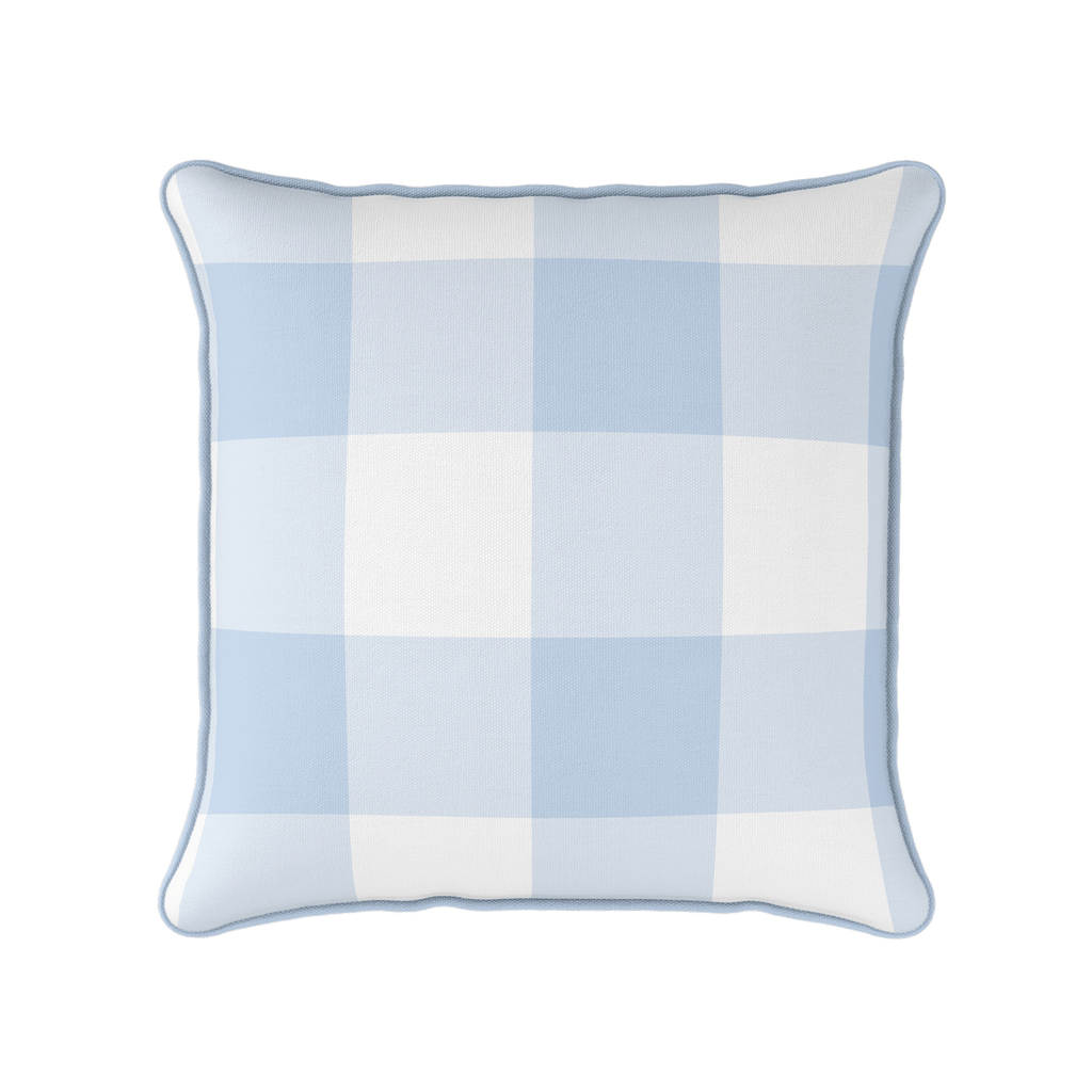 Gingham Check Jumbo Fabric - Serenity