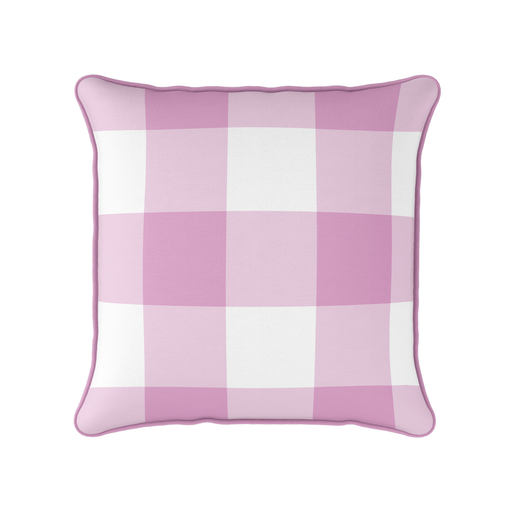 Gingham Check Jumbo Fabric - Tickled Pink
