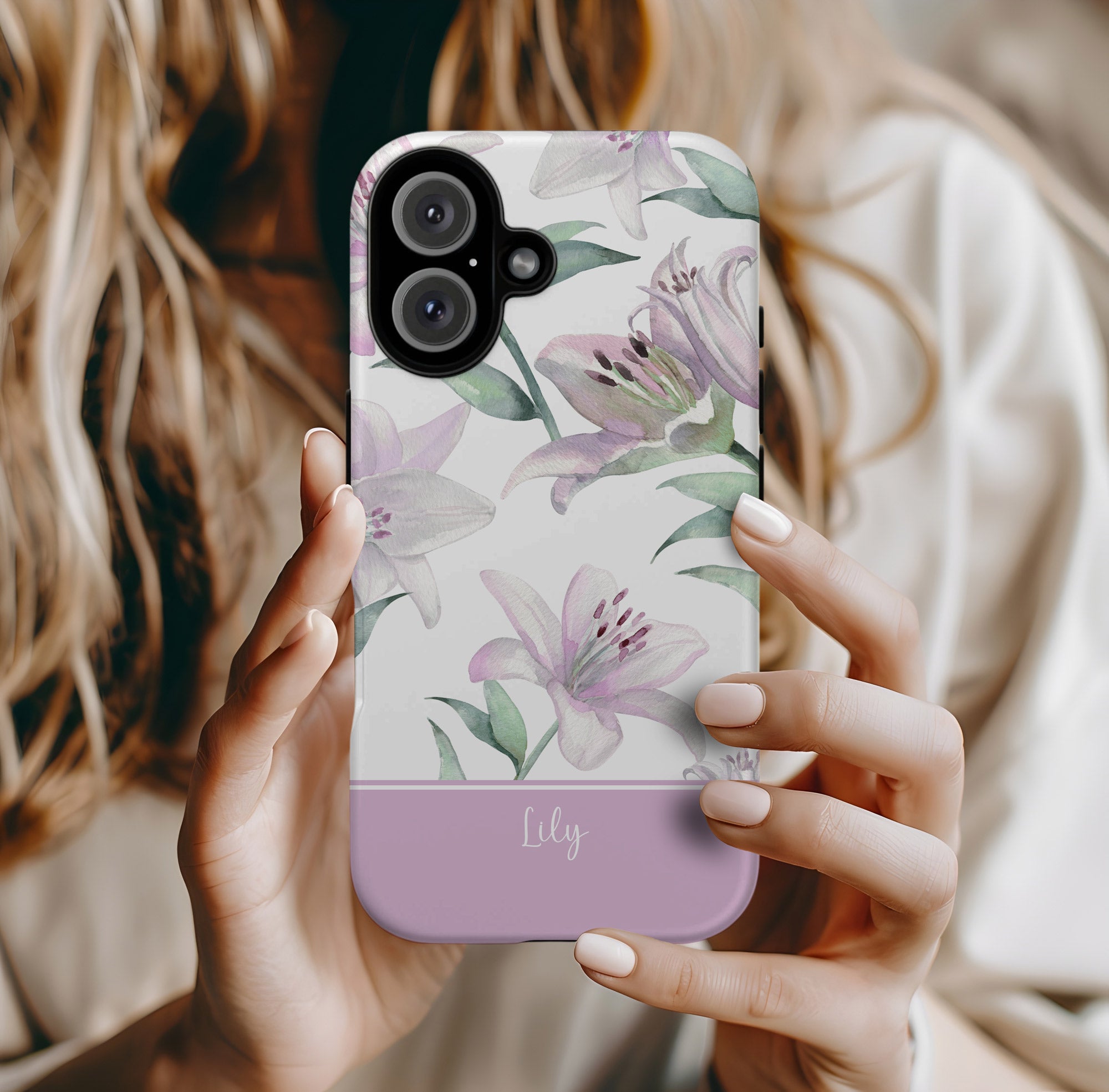 Pink Lilies MagSafe Tough iPhone Case