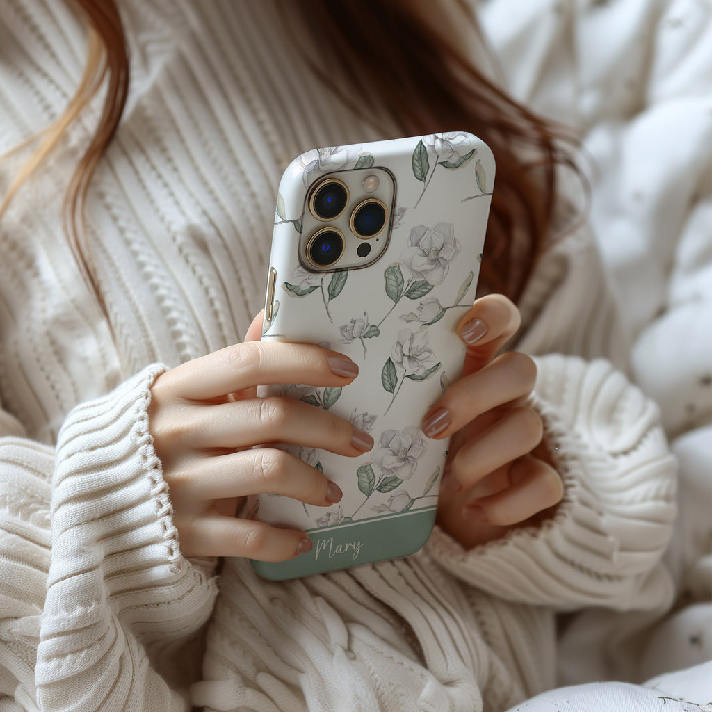 Magnolia Flower MagSafe Tough iPhone Case