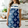 Personalized Sail Away Boat Anchor Apron - Navy Blue