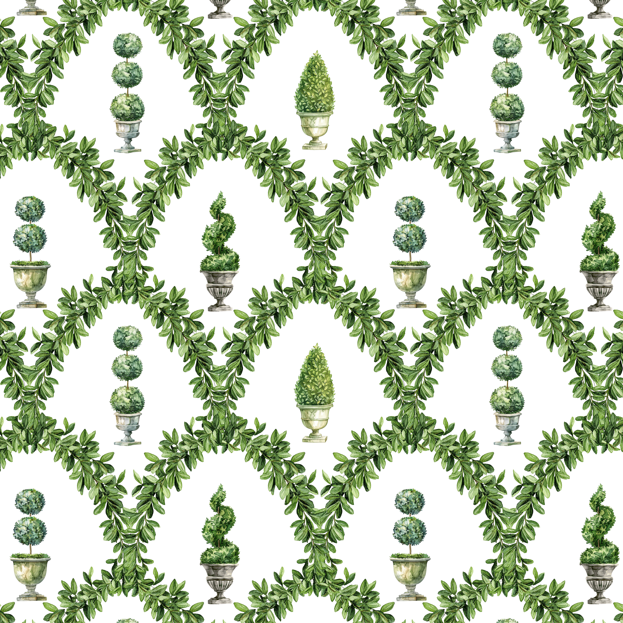 Topiary Tree Trellis Fabric