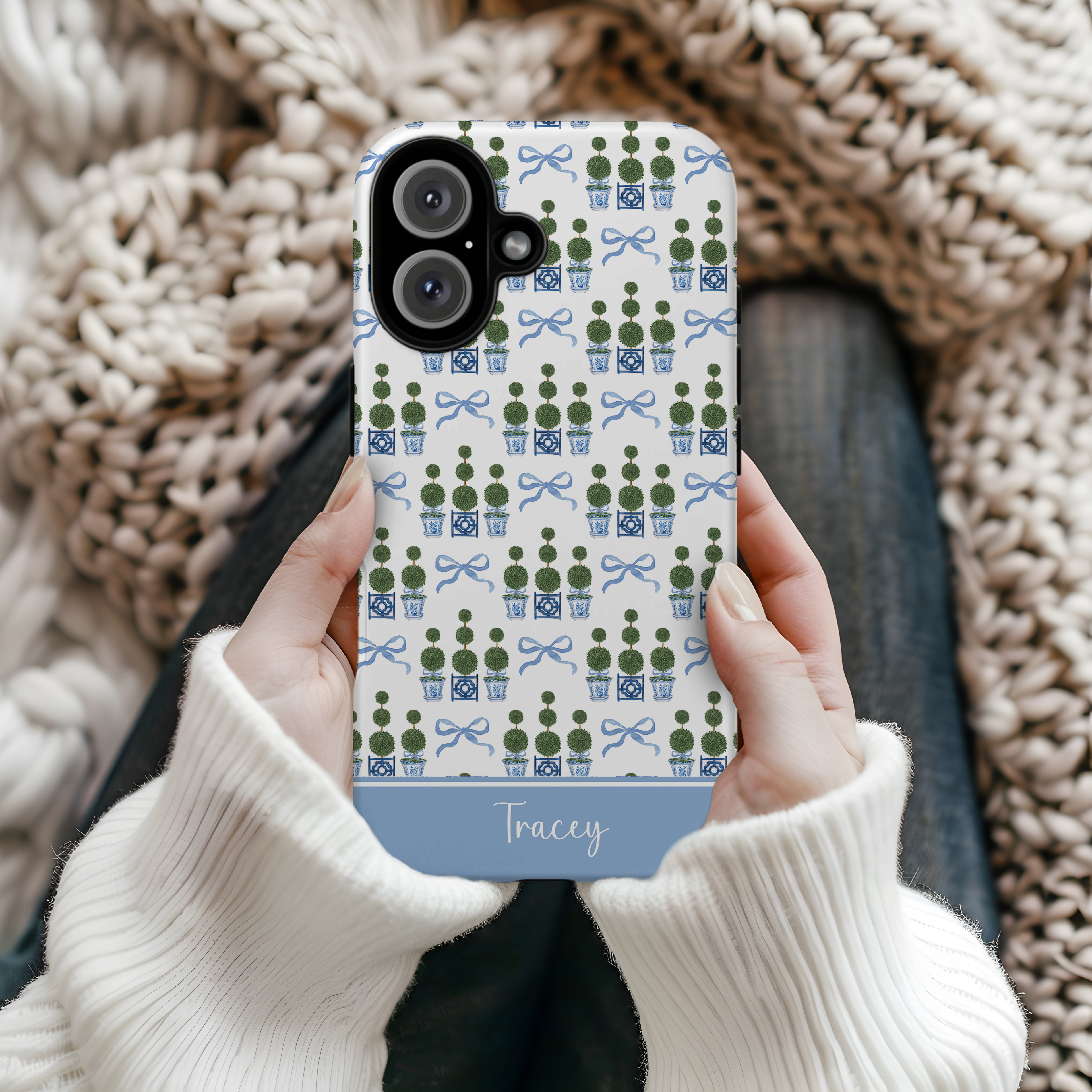 Topiary Tree Bow MagSafe Tough iPhone Case