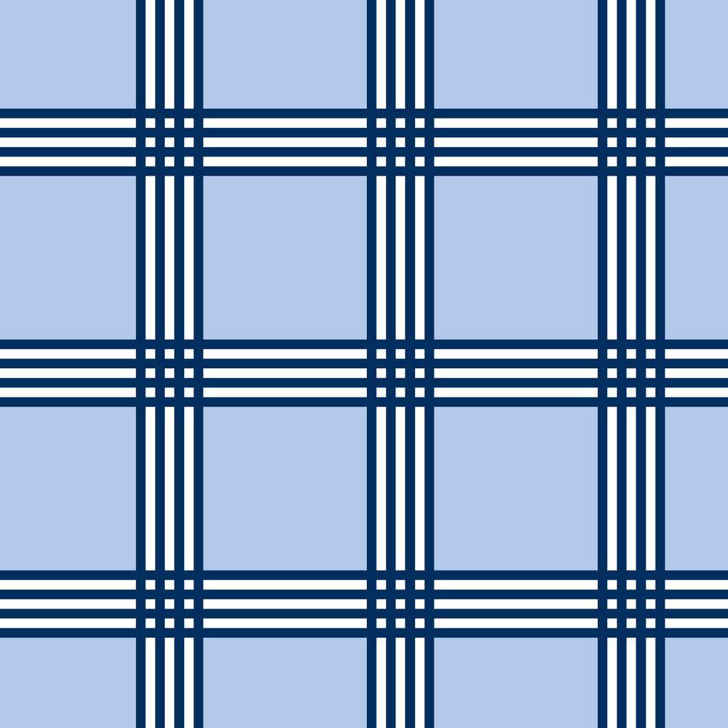 Trafalgar Check  Blue Fabric