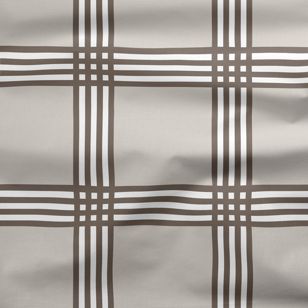 Trafalgar Check Neutral Fabric
