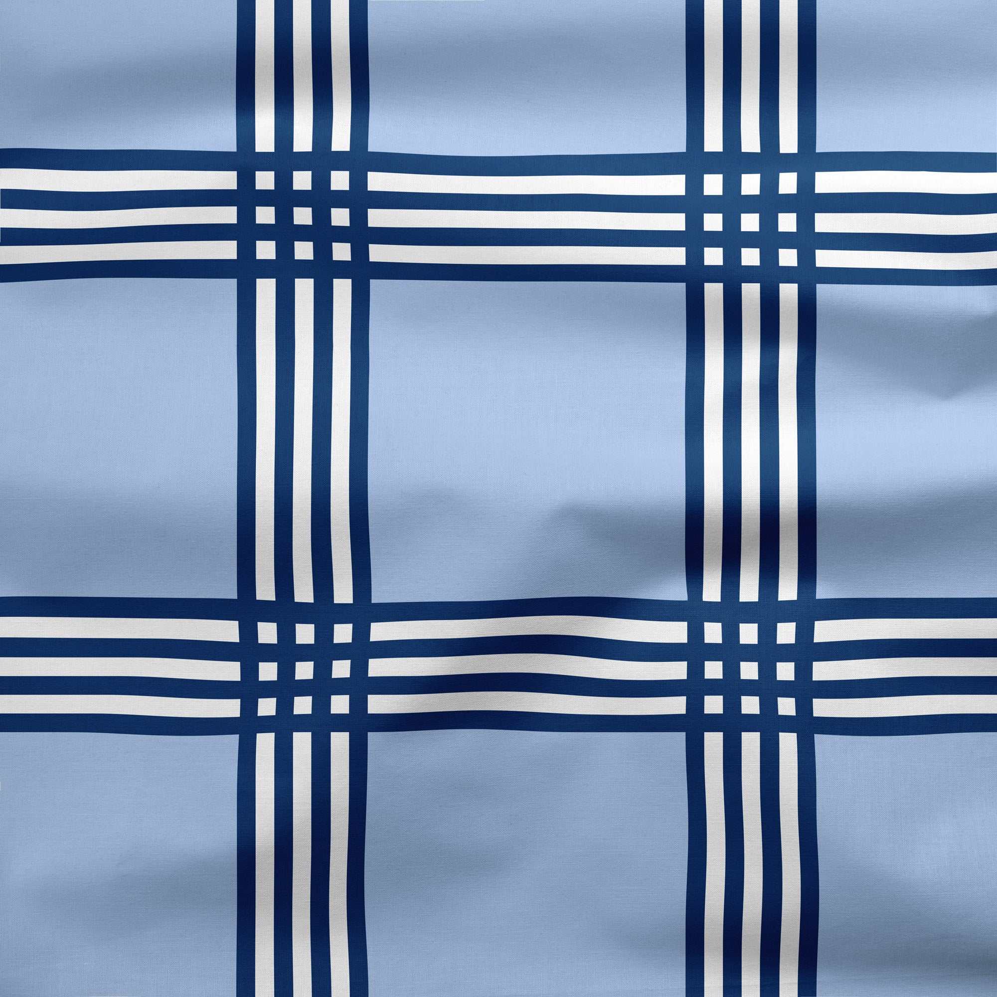 Trafalgar Check  Blue Fabric