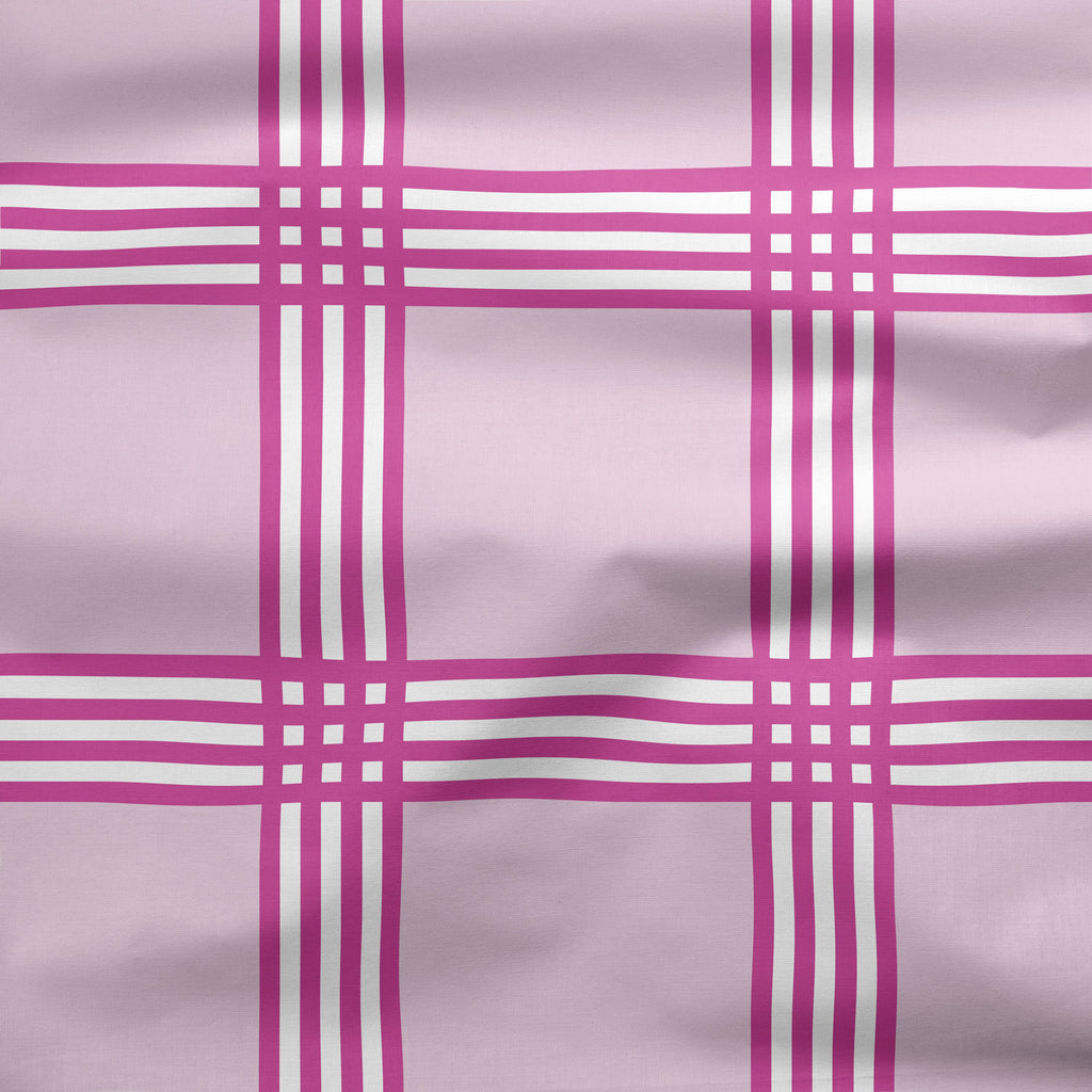 Trafalgar Check Pink Fabric