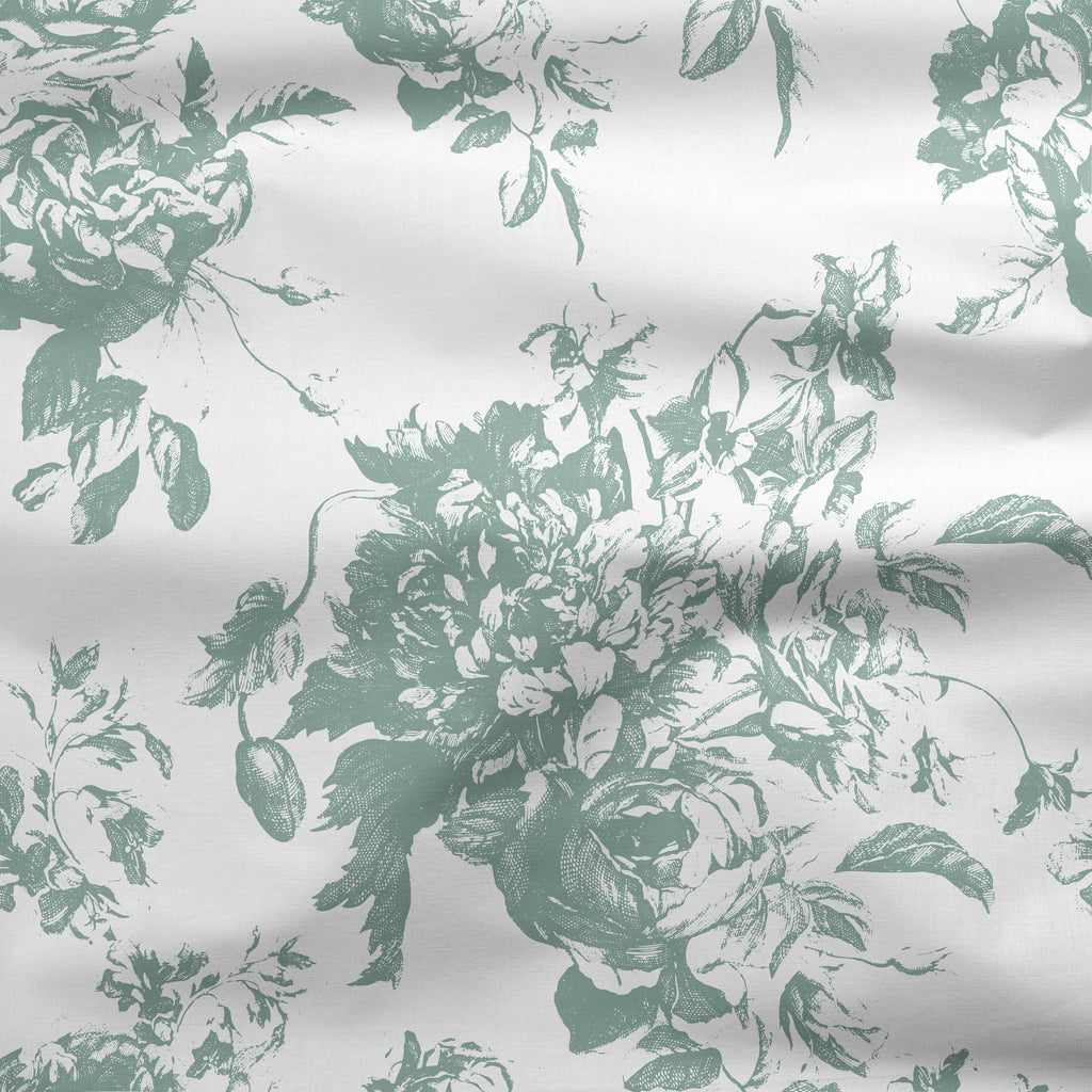 Villandry French Rose Toile - Eucalyptus